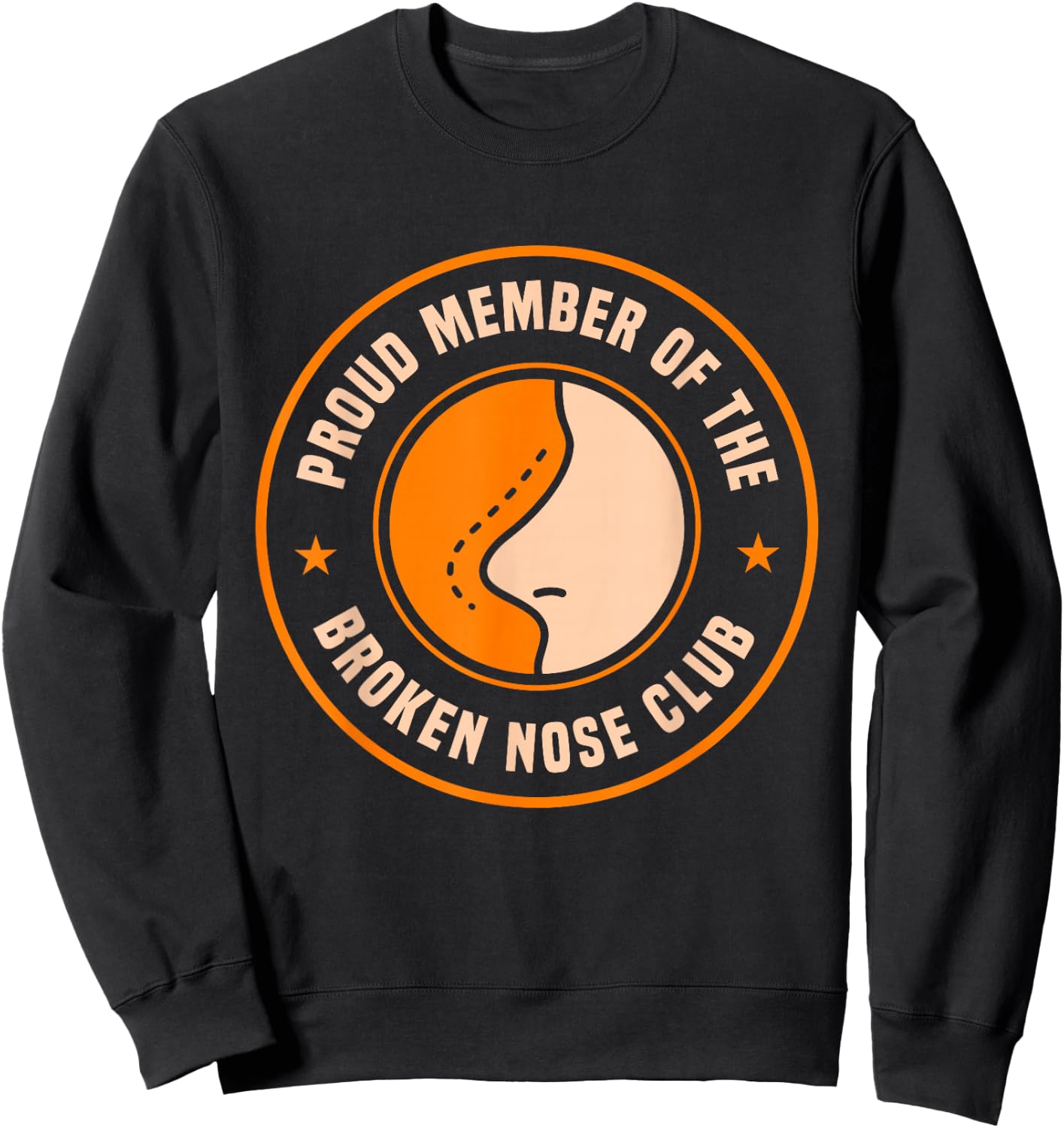 Funny Broken Nose Club Sweatshirt - Sweatshirt | Black