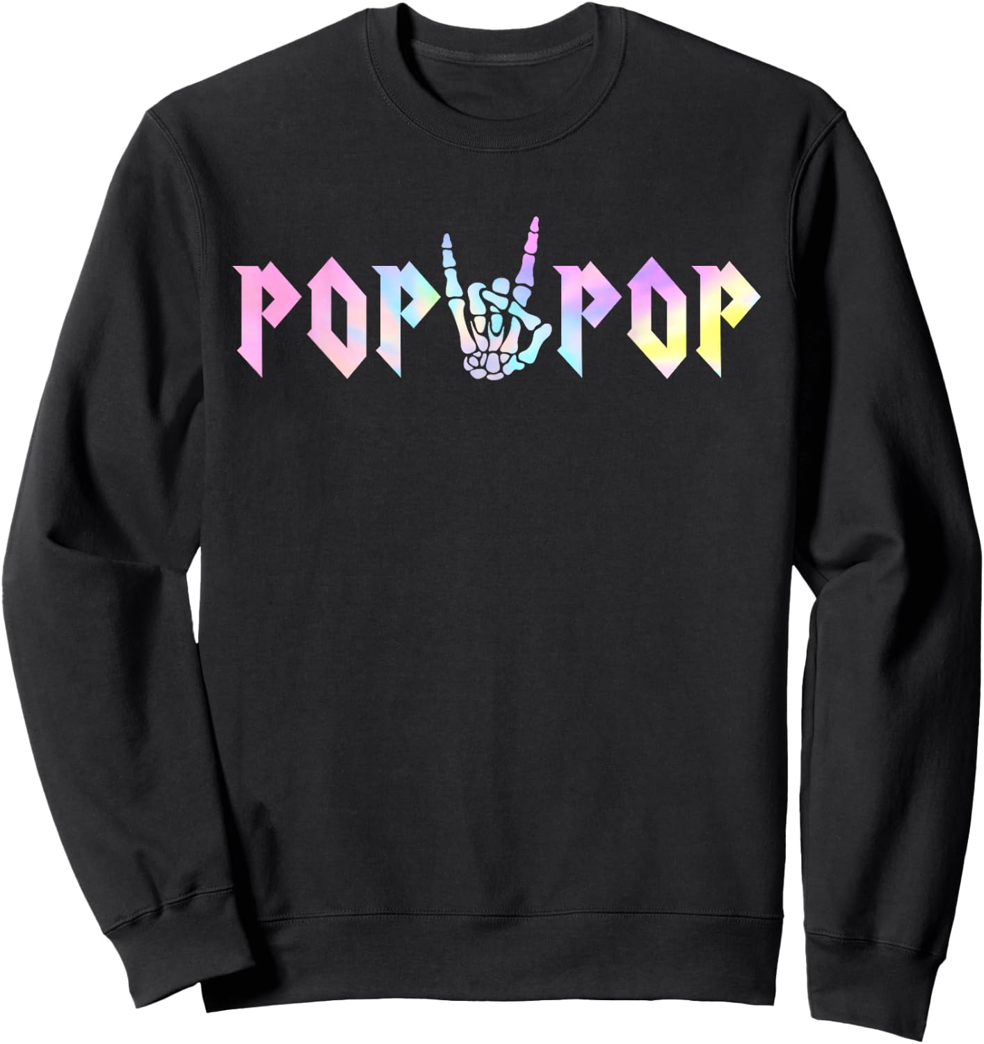 Pop Pop of The Bad Two The Bone Birthday Matching Tie Dye Sweatshirt - Sweatshirt | Black