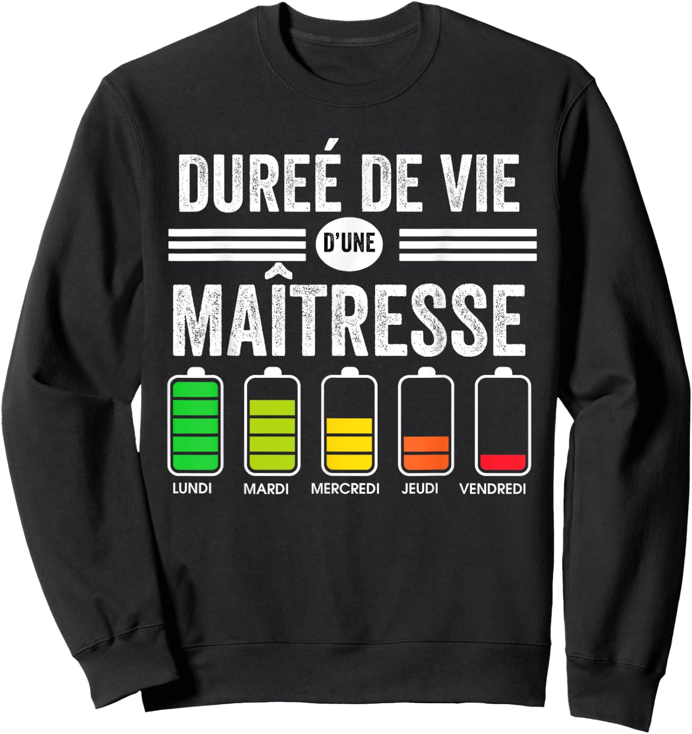 School Mistress Funny Life Of A Mistress , Black, S Sweatshirt - Sweatshirt | Black