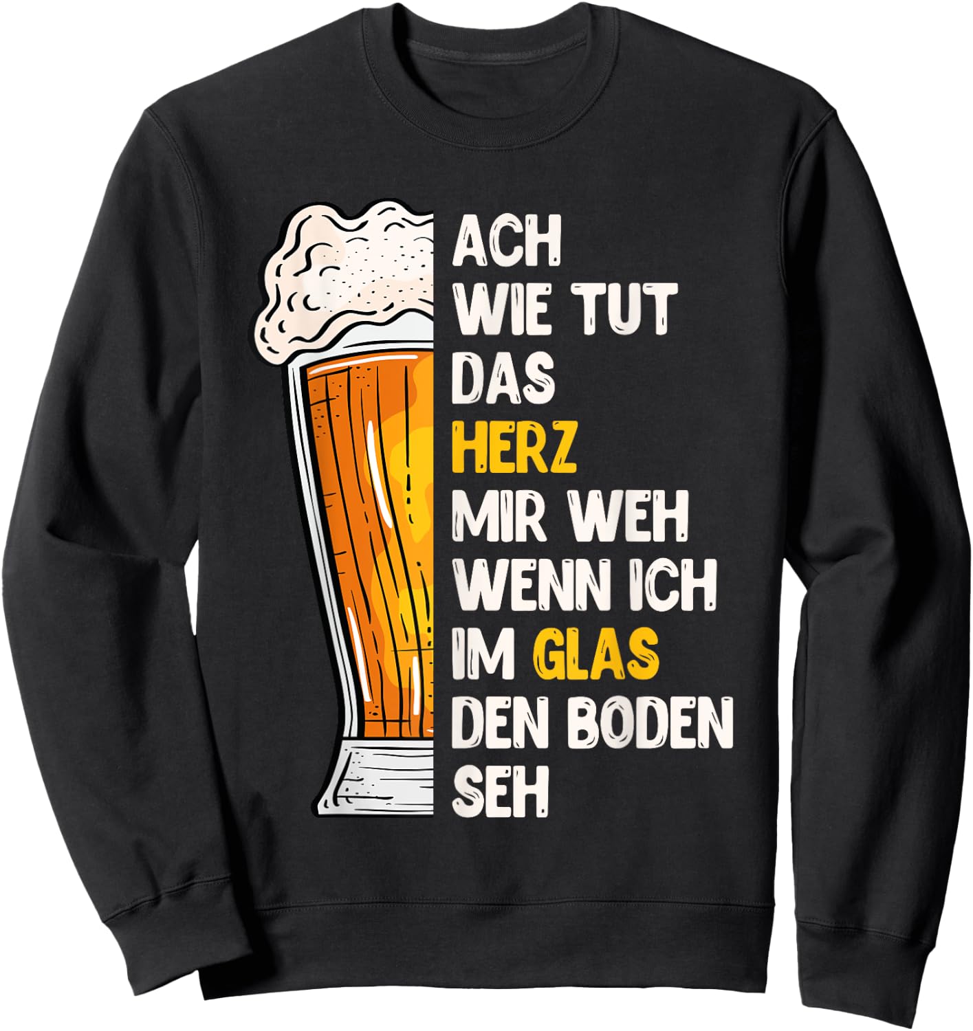 Funny Beer Saying for Beer Drinkers Bavaria , black Sweatshirt - Sweatshirt | Black