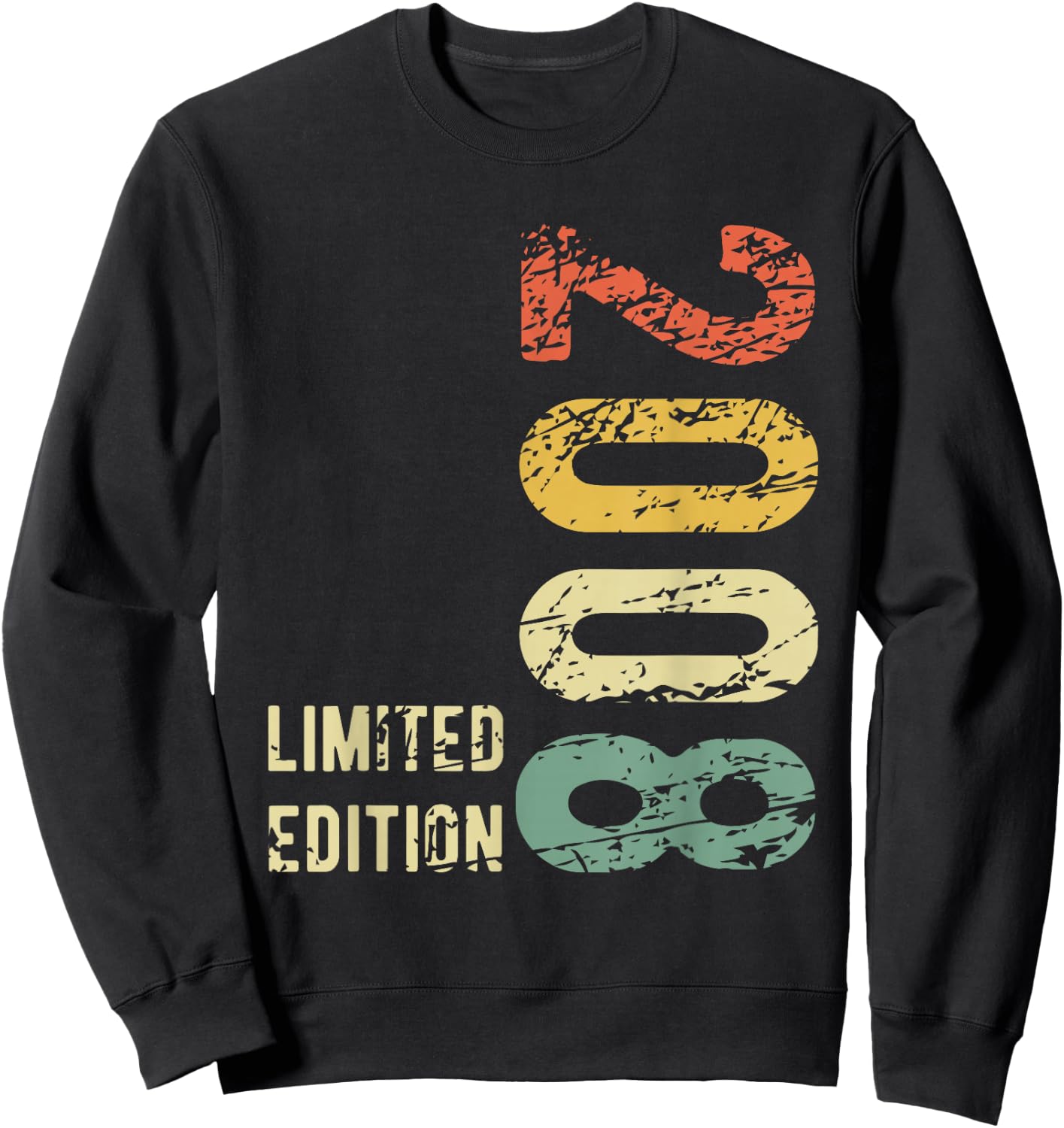 15 Years Birthday Boy Girl Vintage 2008 Gift , Black Sweatshirt - Sweatshirt | Black