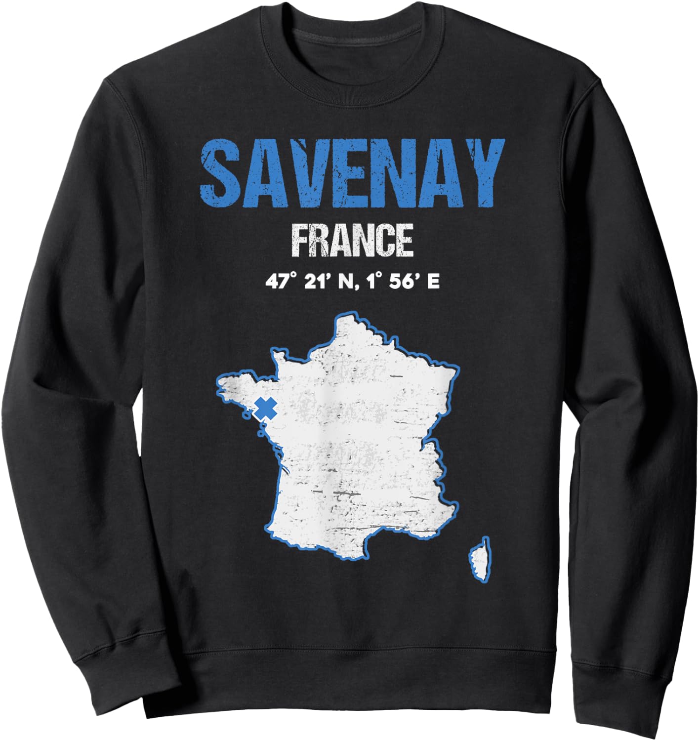 Savenay France Ville Sweatshirt - Sweatshirt | Black