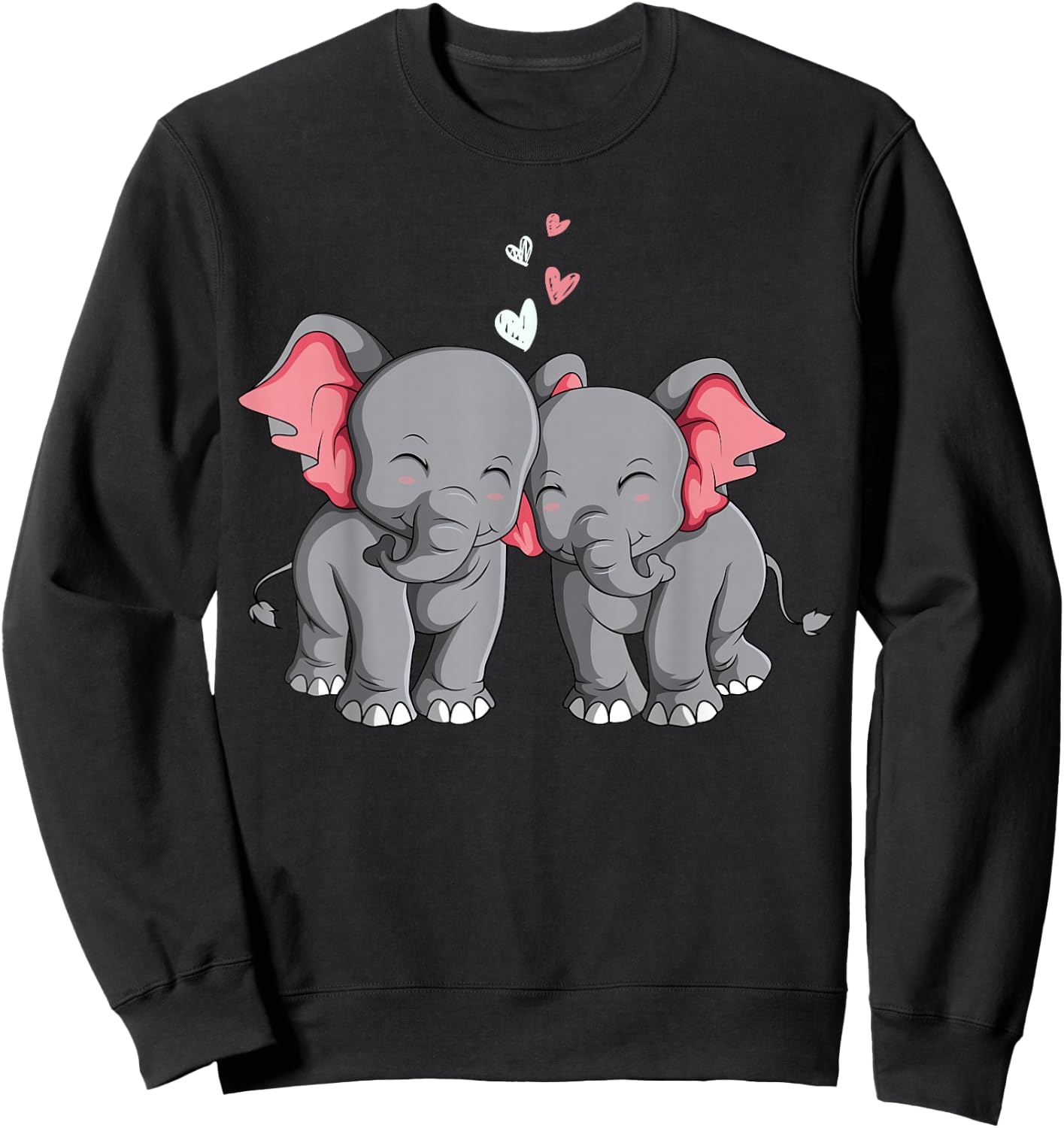 Elefant Mädchen Damen Kinder Sweatshirt - Sweatshirt | Black