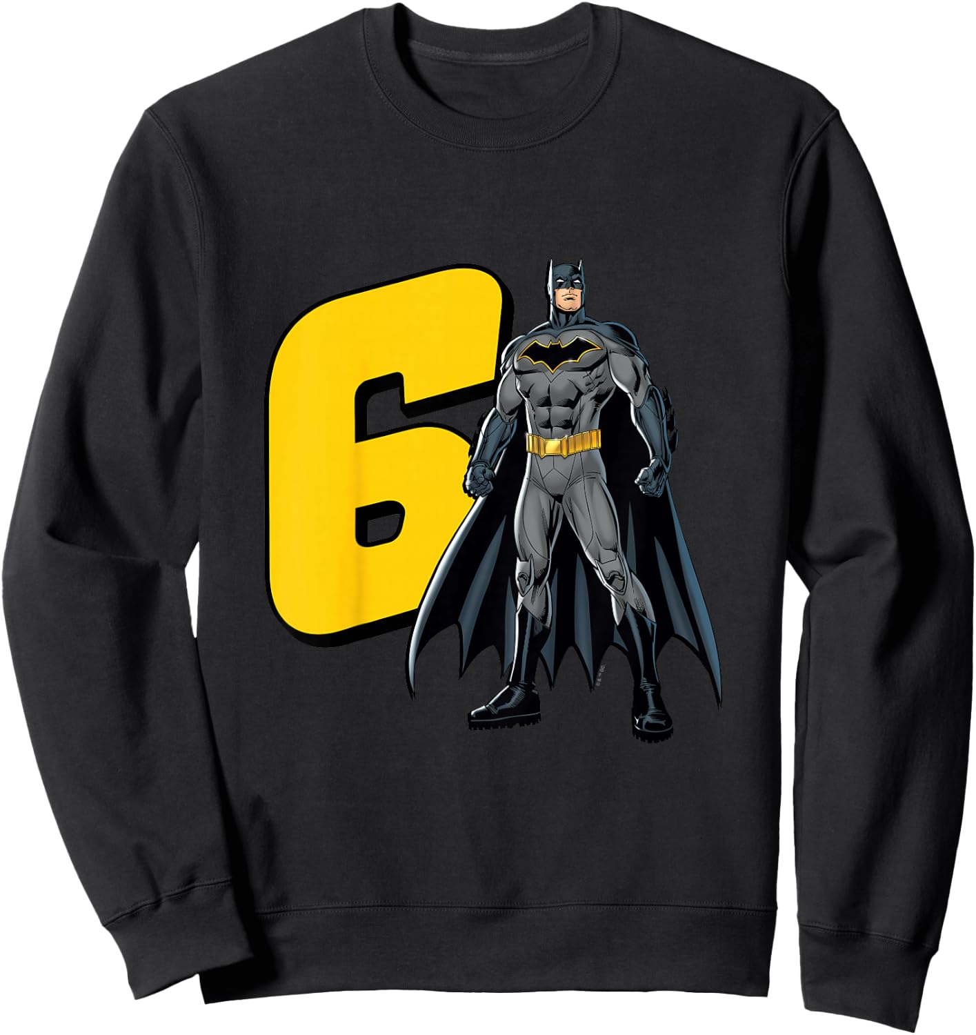 Kids Batman Super Hero 6th Birthday Sweatshirt - Sweatshirt | Black