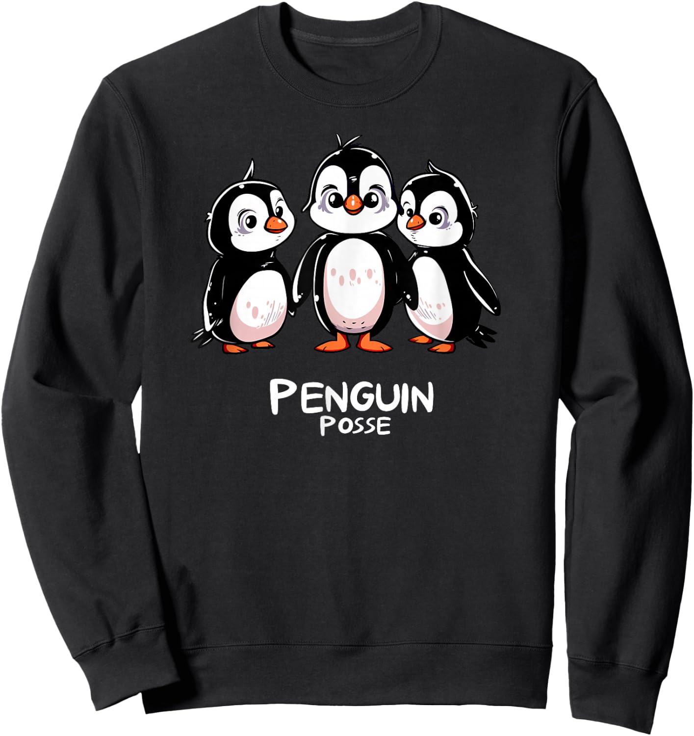 Penguin Posse - Cute Penguin Lover - Penguin Posse Sweatshirt - Sweatshirt | Black