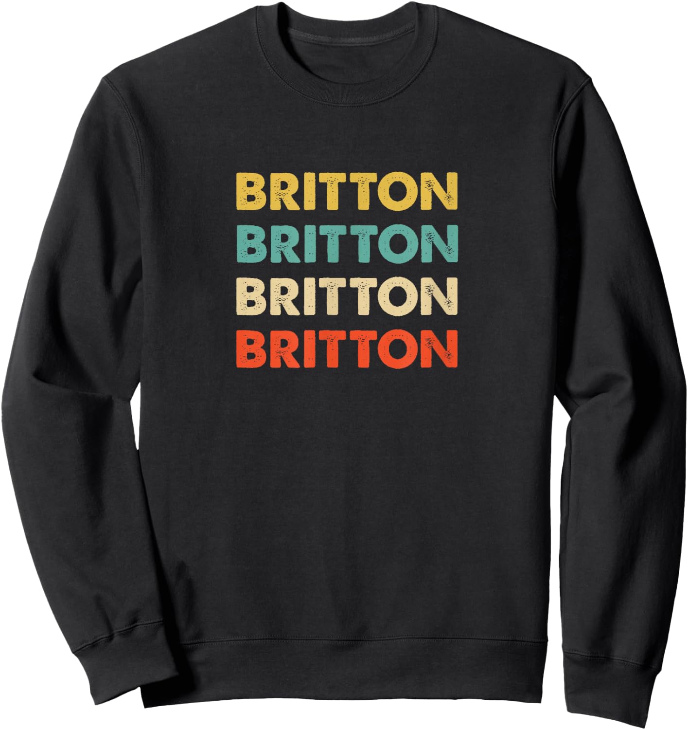 Britton Name Sweatshirt - Sweatshirt | Black