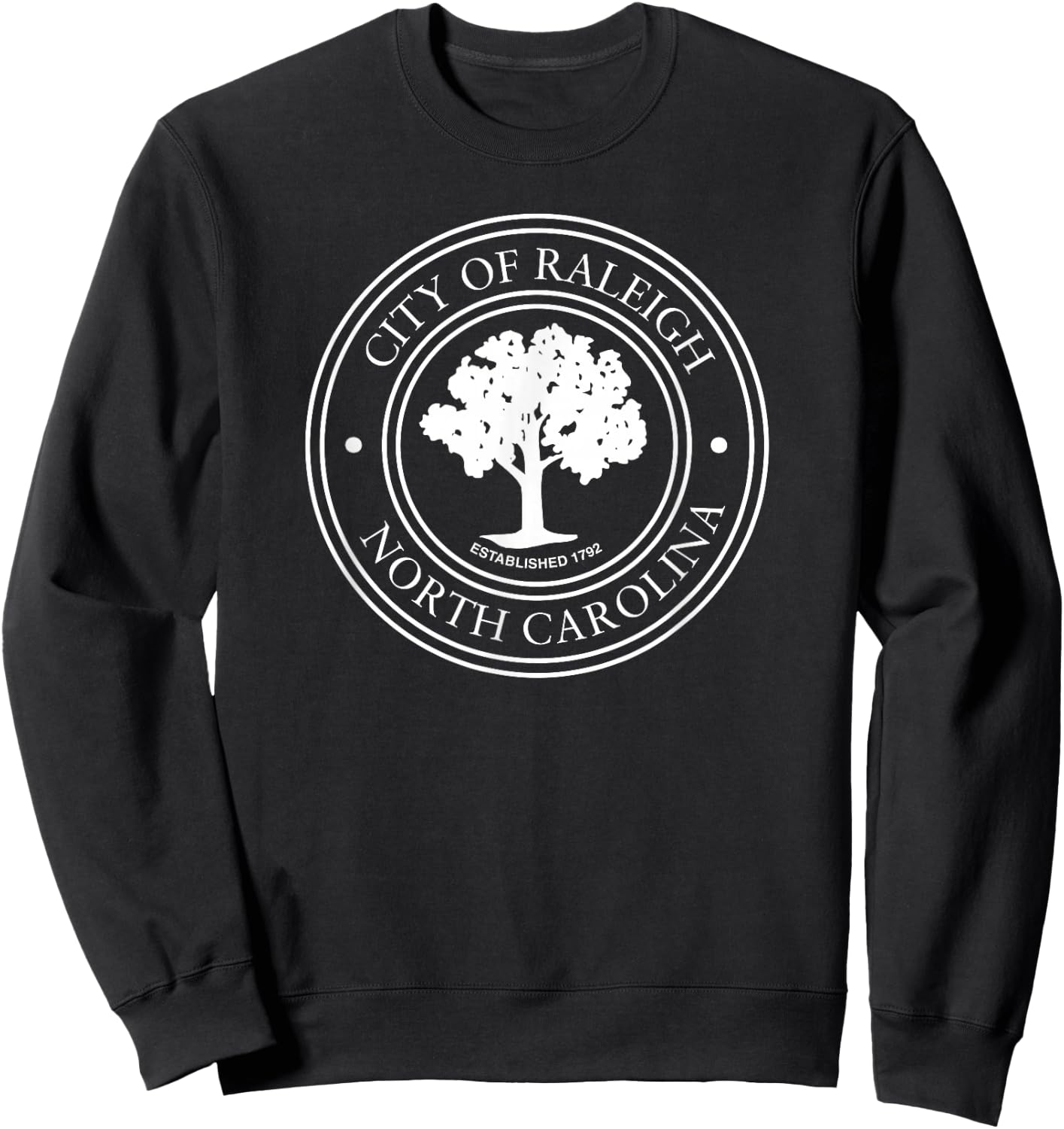 Raleigh North Carolina City Seal Sweatshirt - Sweatshirt | Black