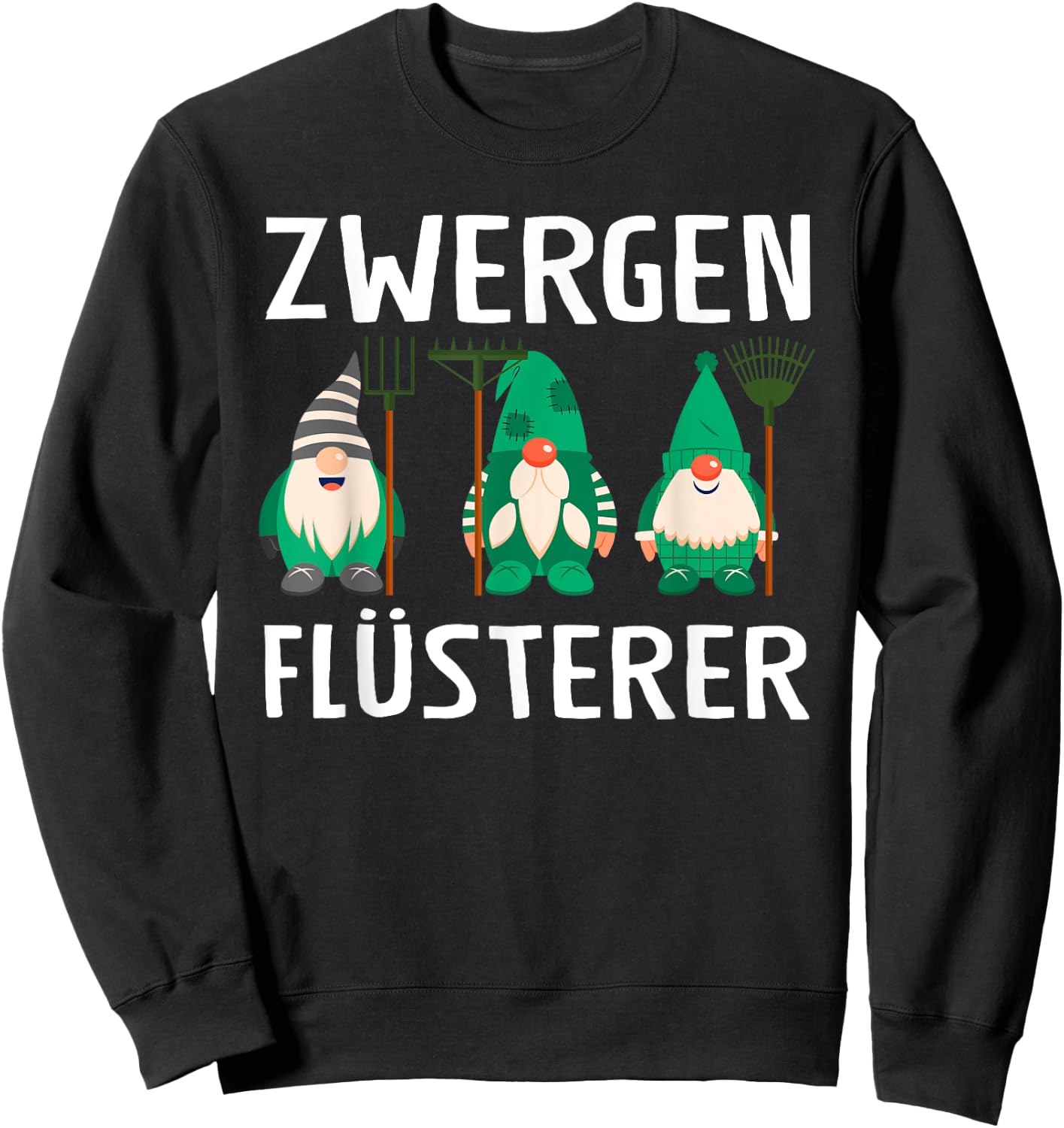 Zwergen Whisperer Garden Gnomes , black, s Sweatshirt - Sweatshirt | Black