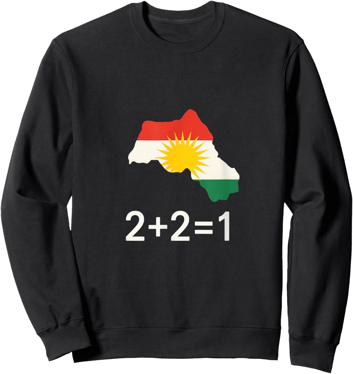 2+2=1 Kurdisch Sweatshirt - Sweatshirt | Black