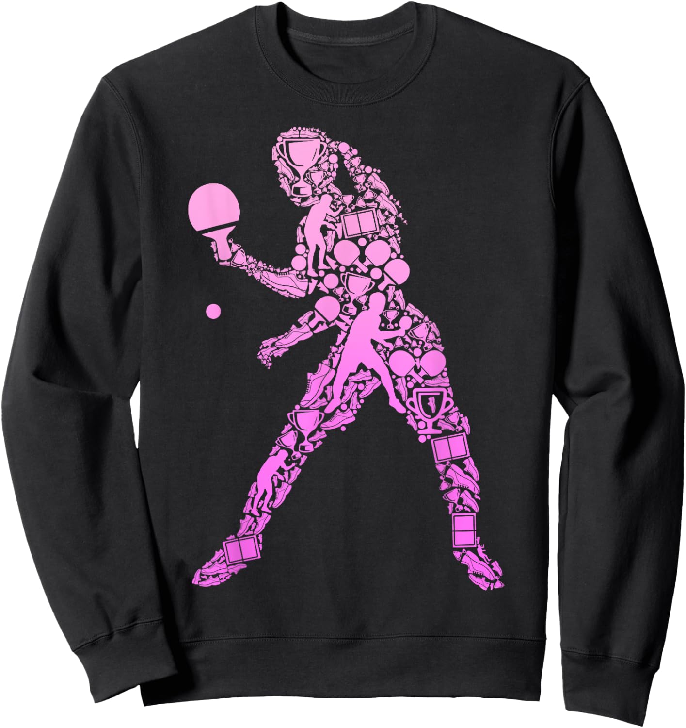 Tischtennis Tischtennisspielerin Ping Pong Kinder Mädchen Sweatshirt - Sweatshirt | Black