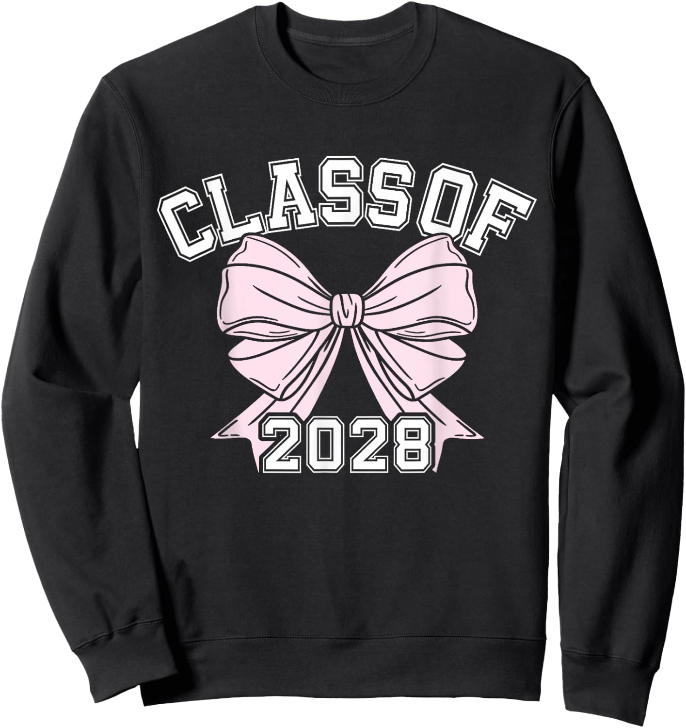 Class Of 2028 Coquette Bow Class Of Sweatshirt - Sweatshirt | Black