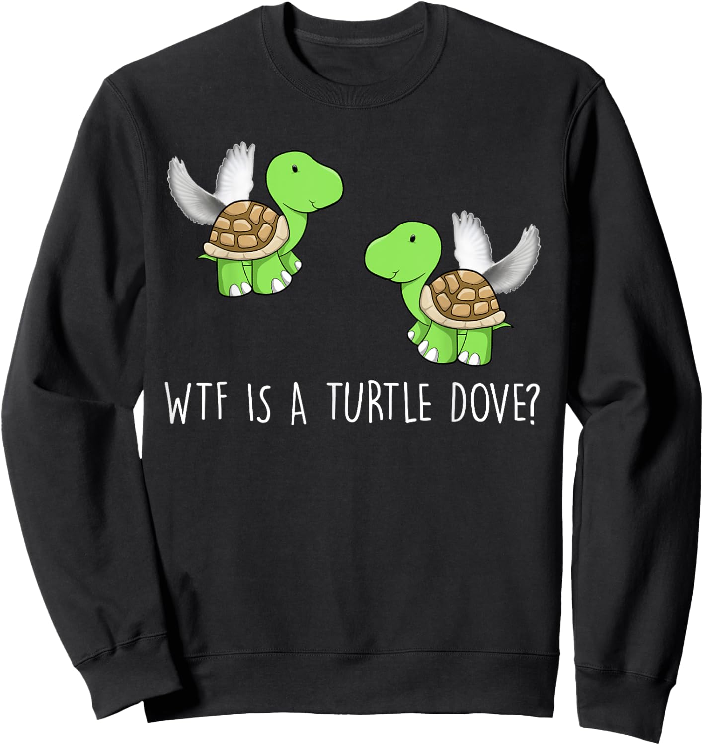 Funny Turtle T Shirt-Turtle Dove Men Sweatshirt - Sweatshirt | Black