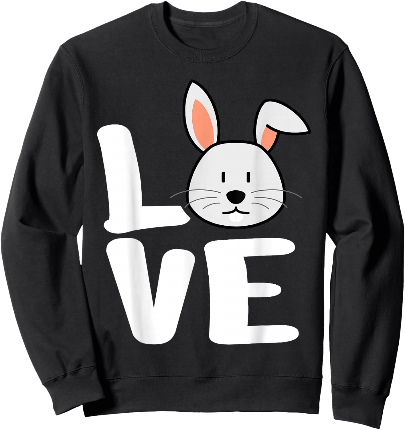 LOVE Rabbits Shirt | Bunny Lover Shirt | Cool Rabbit Sweatshirt - Sweatshirt | Black