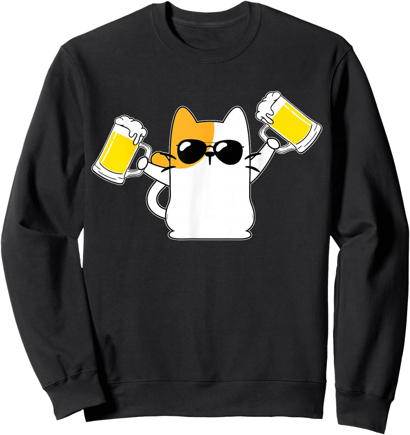 Katze Katzenbesitzer Kätzchen Bier Bierdurst Biertrinker Sweatshirt - Sweatshirt | Black