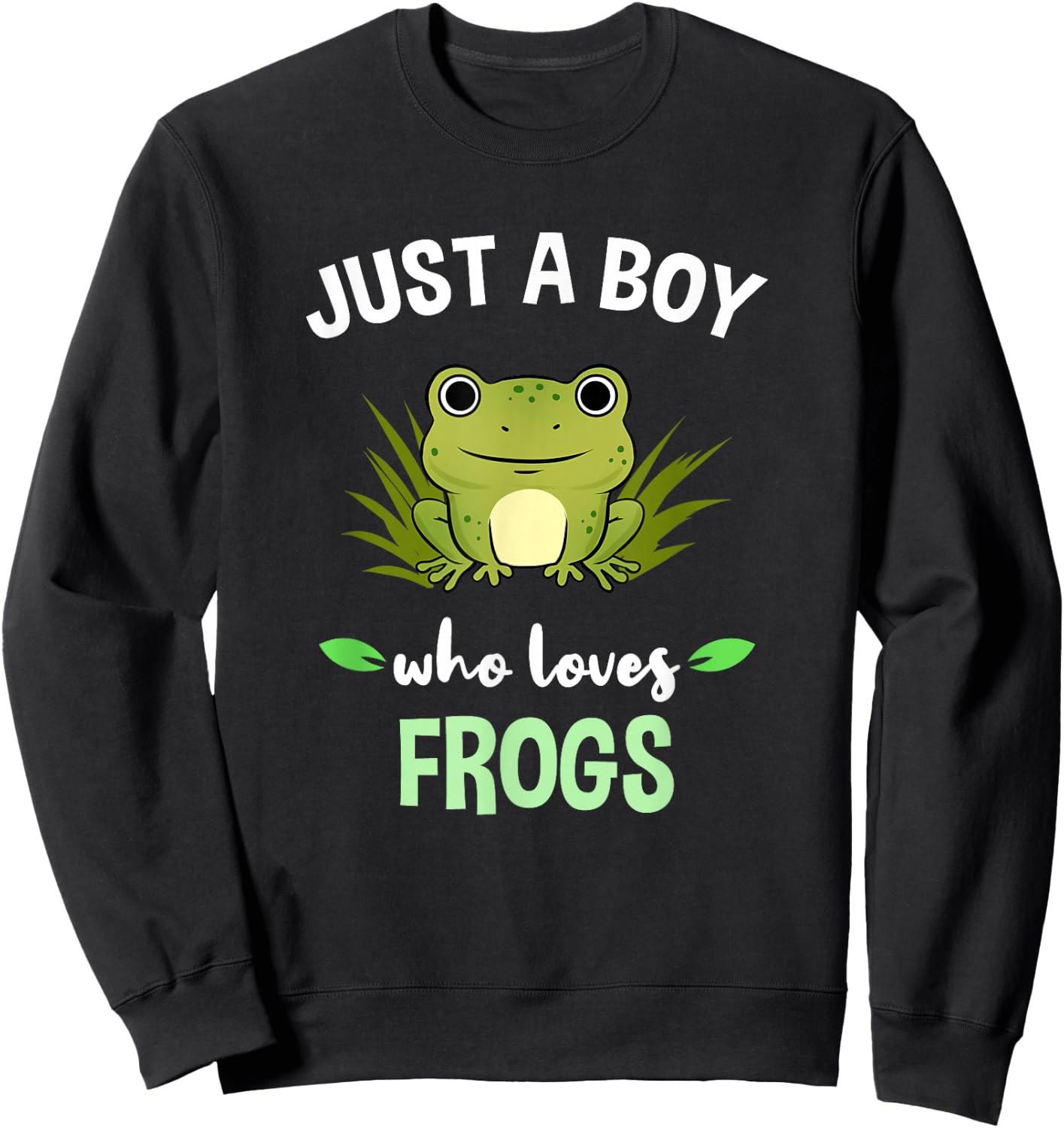 Just A Boy Who Loves Frogs Sweatshirt - Sweatshirt | Black
