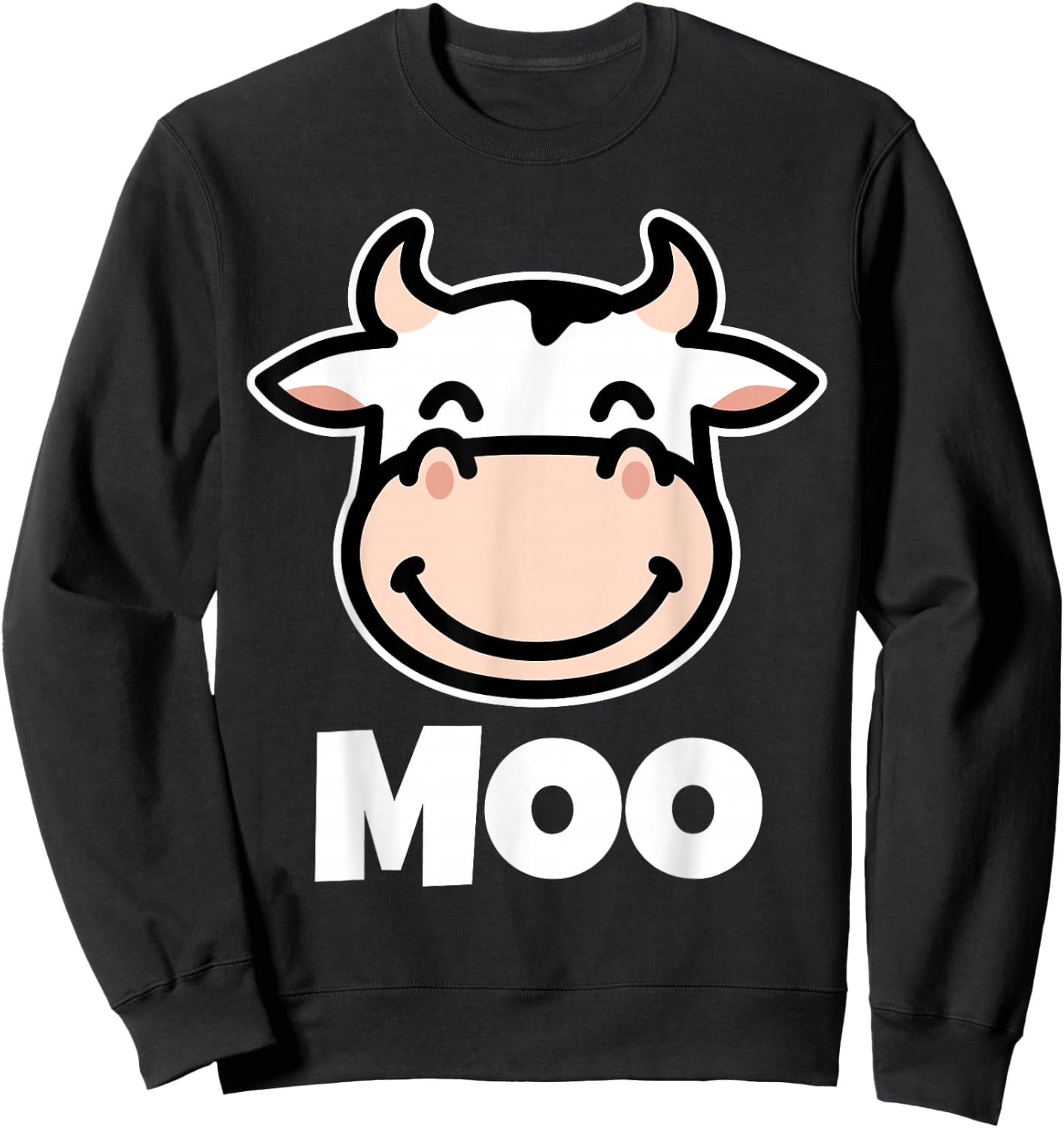 MOO Cows Shirt | Kuhliebhaber Shirt | Kinder Kuh Sweatshirt - Sweatshirt | Black