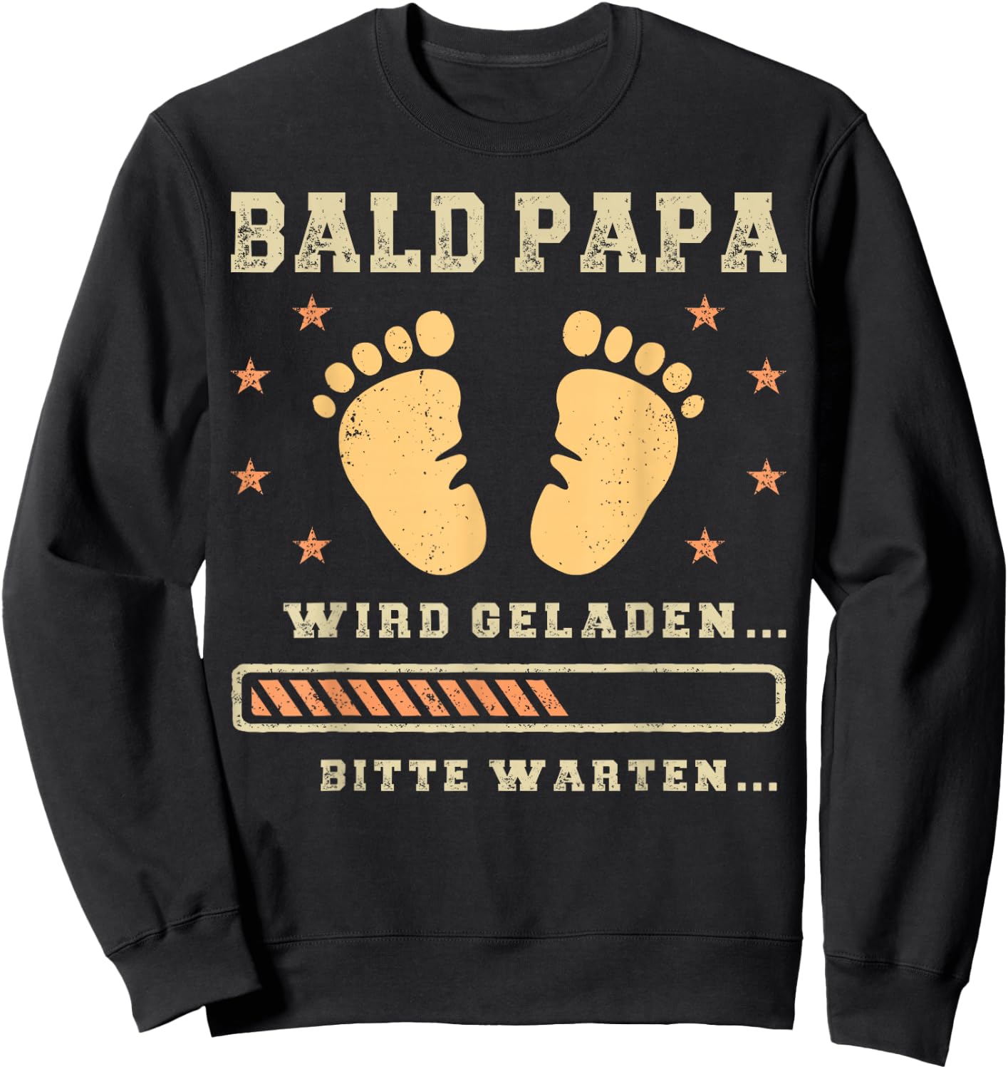 Bald Papa, Becoming Father, Baby Announcement, Fatherhood , black Sweatshirt - Sweatshirt | Black
