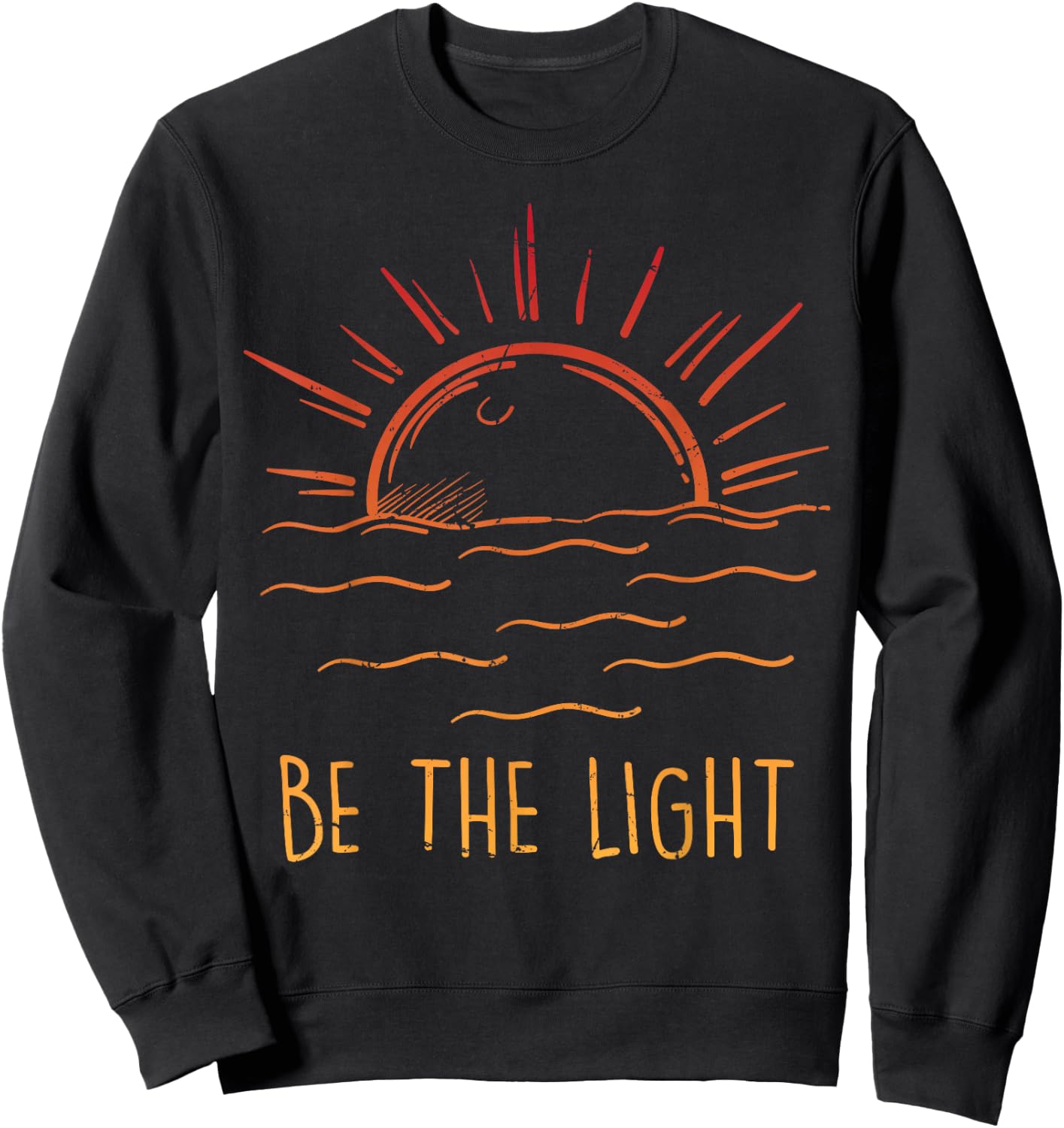 Be the Light - Let Your Light Shine - Waves Sun Christian Sweatshirt - Sweatshirt | Black