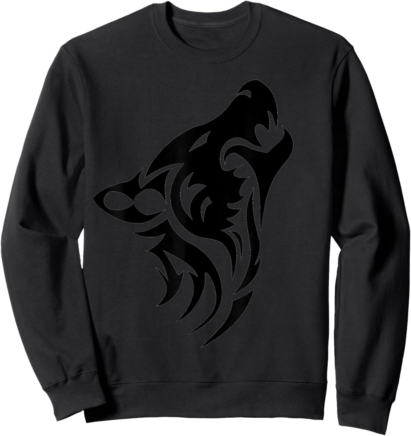 Wild Wolf Pack Team - Retro Vintage Wildlife Lone Black Wolf Sweatshirt - Sweatshirt | Black