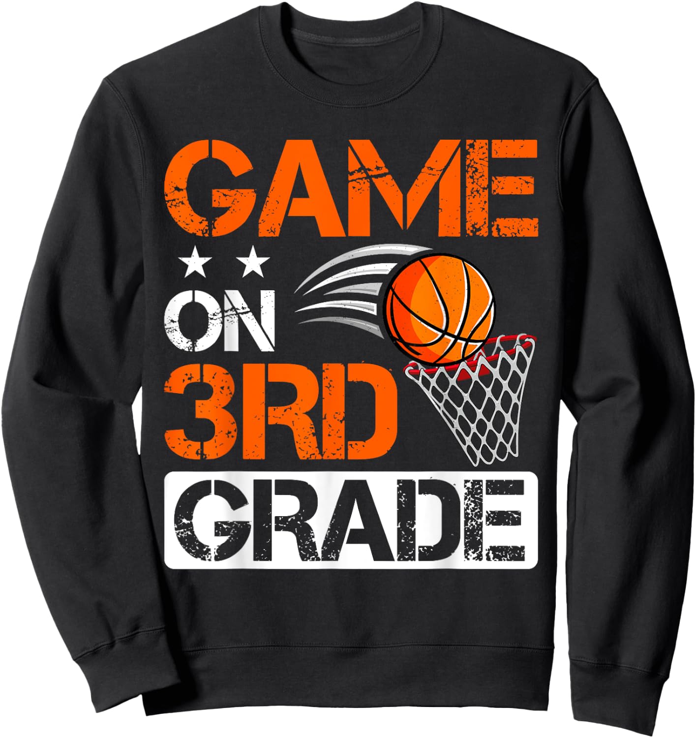 Third Grade Game on Basketball Back To School 3rd Grade Sweatshirt - Sweatshirt | Black
