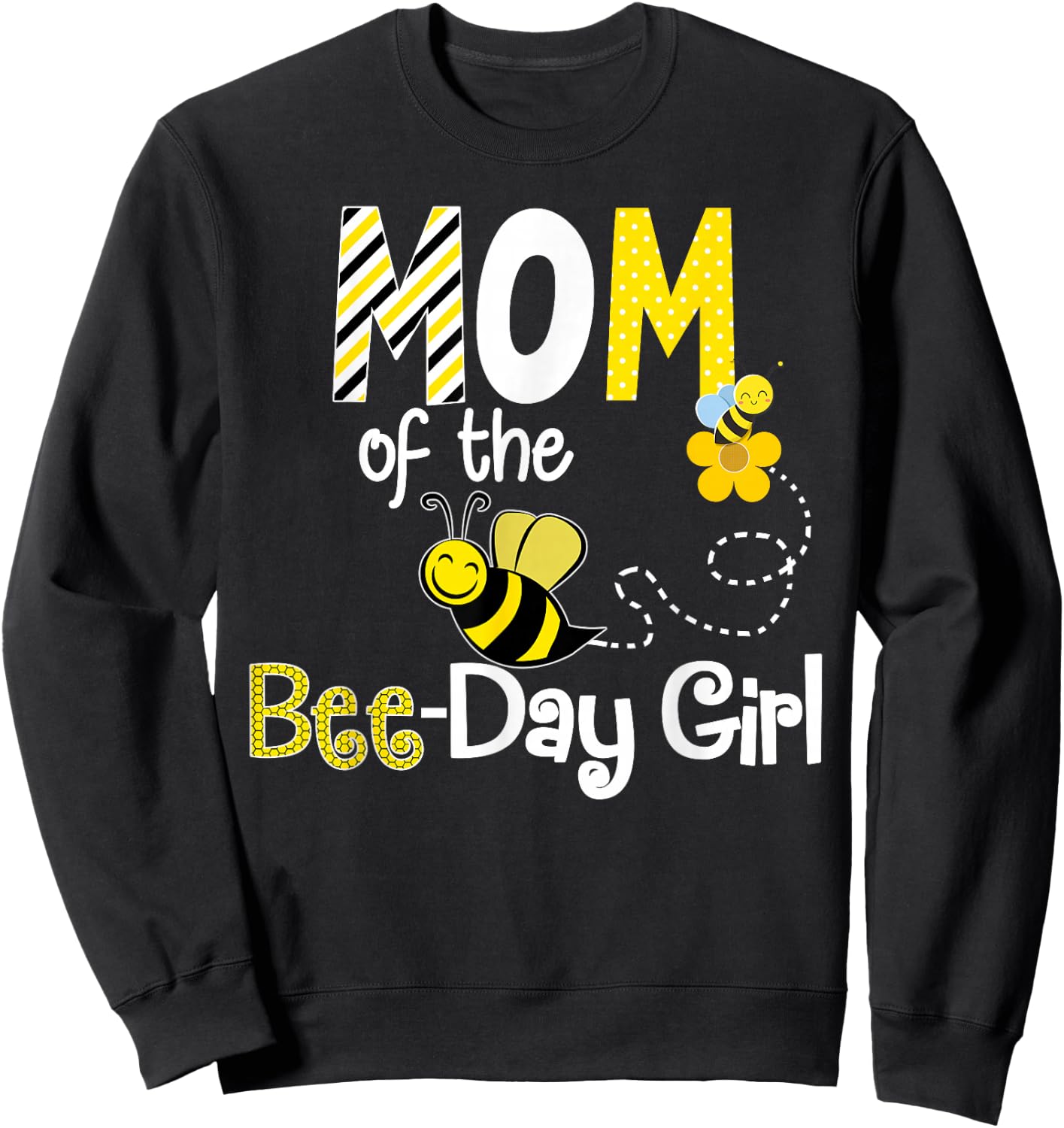 Bee Birthday Matching Shirt Hive Party Theme Sweatshirt - Sweatshirt | Black