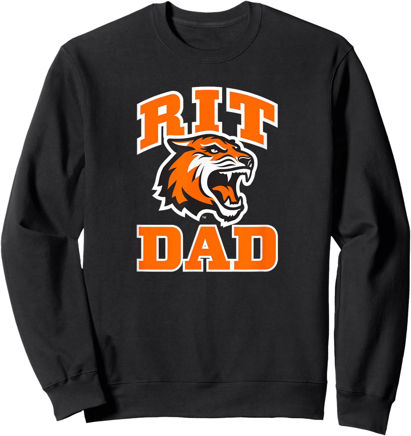 Rochester Institute of Technology RIT Dad Tiger Parent Sweatshirt - Sweatshirt | Black