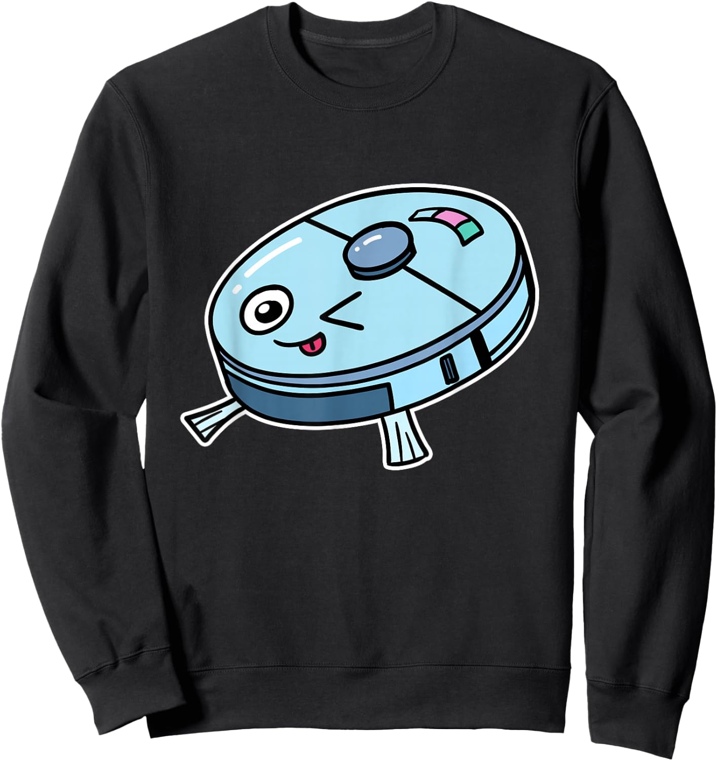 Cute Robot Vacuum Cleaner Robot Vacuum Cleaner Robot Children's , black Sweatshirt - Sweatshirt | Black