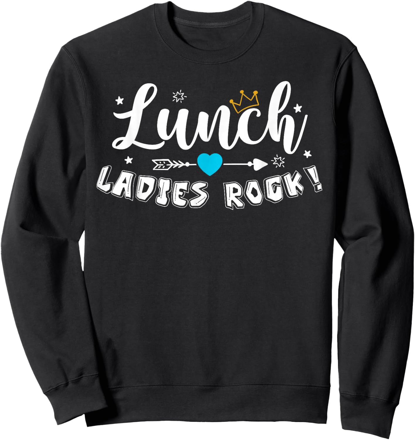 Lunch Ladies Rock Lunch Lady Squad Back to School Gifts Sweatshirt - Sweatshirt | Black