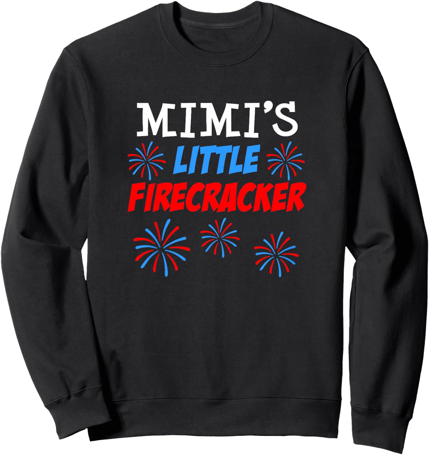 Mimi's Little Firecracker Cute Cartoon Grandchild Sweatshirt - Sweatshirt | Black