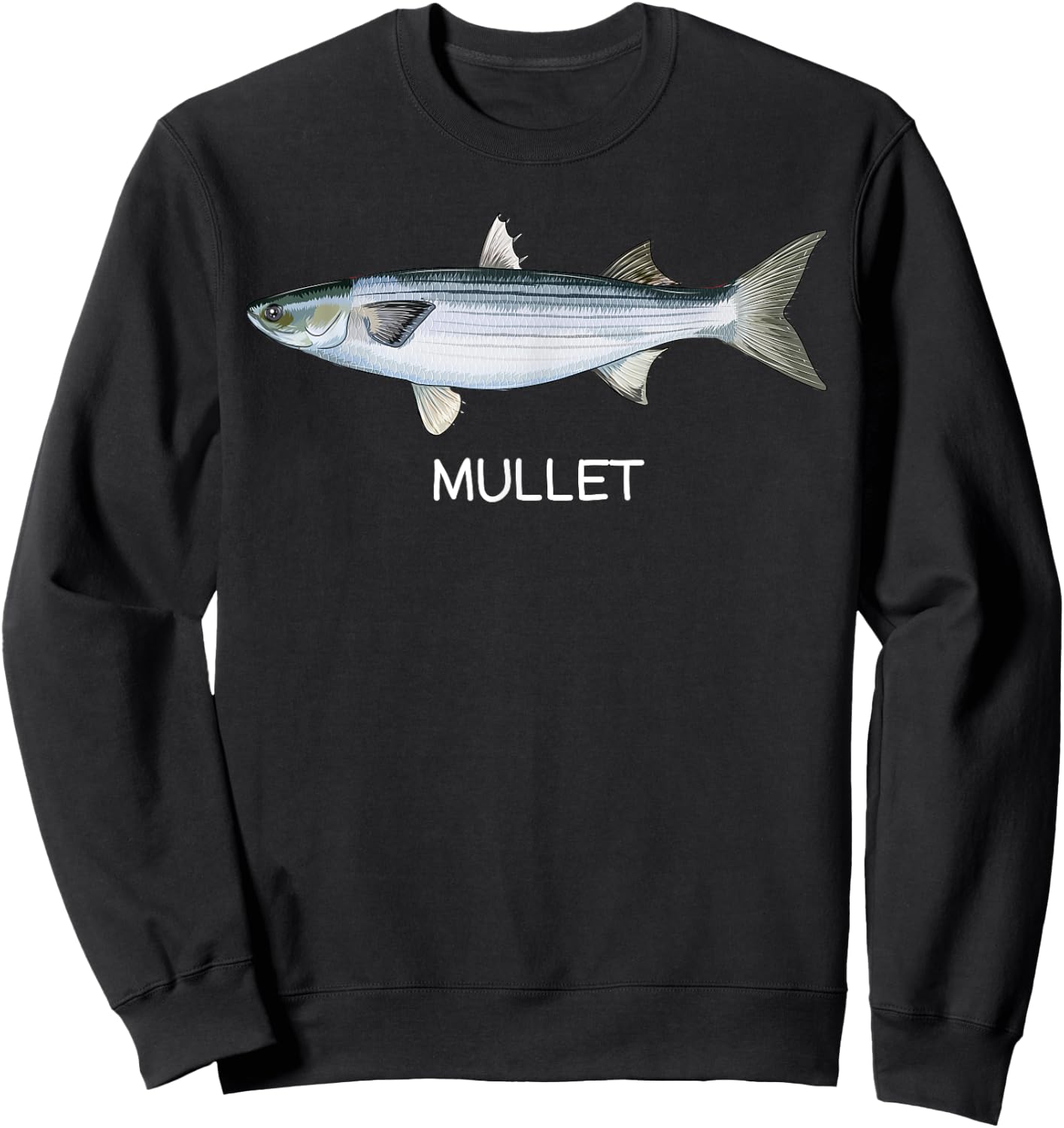 Mullet Saltwater Game Fish Sweatshirt - Sweatshirt | Black