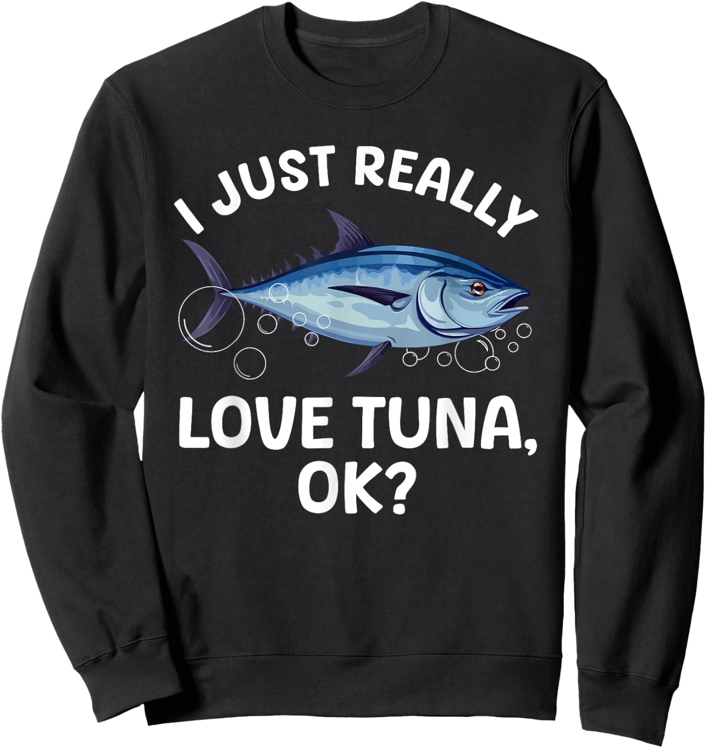 Cool Tuna Fishing Art Women Deep Sea Tuna Fishing Sweatshirt - Sweatshirt | Black