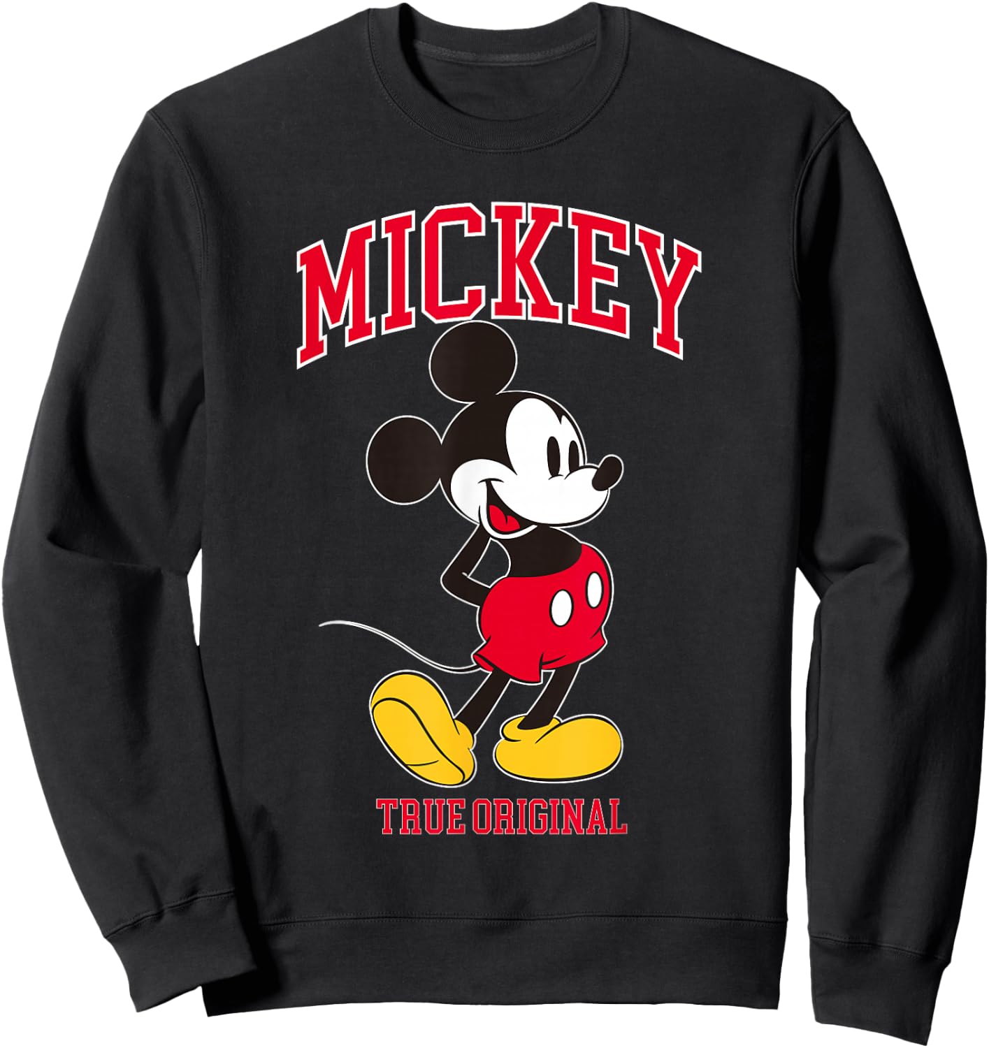 Disney Mickey And Friends Mickey Mouse '28 Football Style Sweatshirt - Sweatshirt | Black