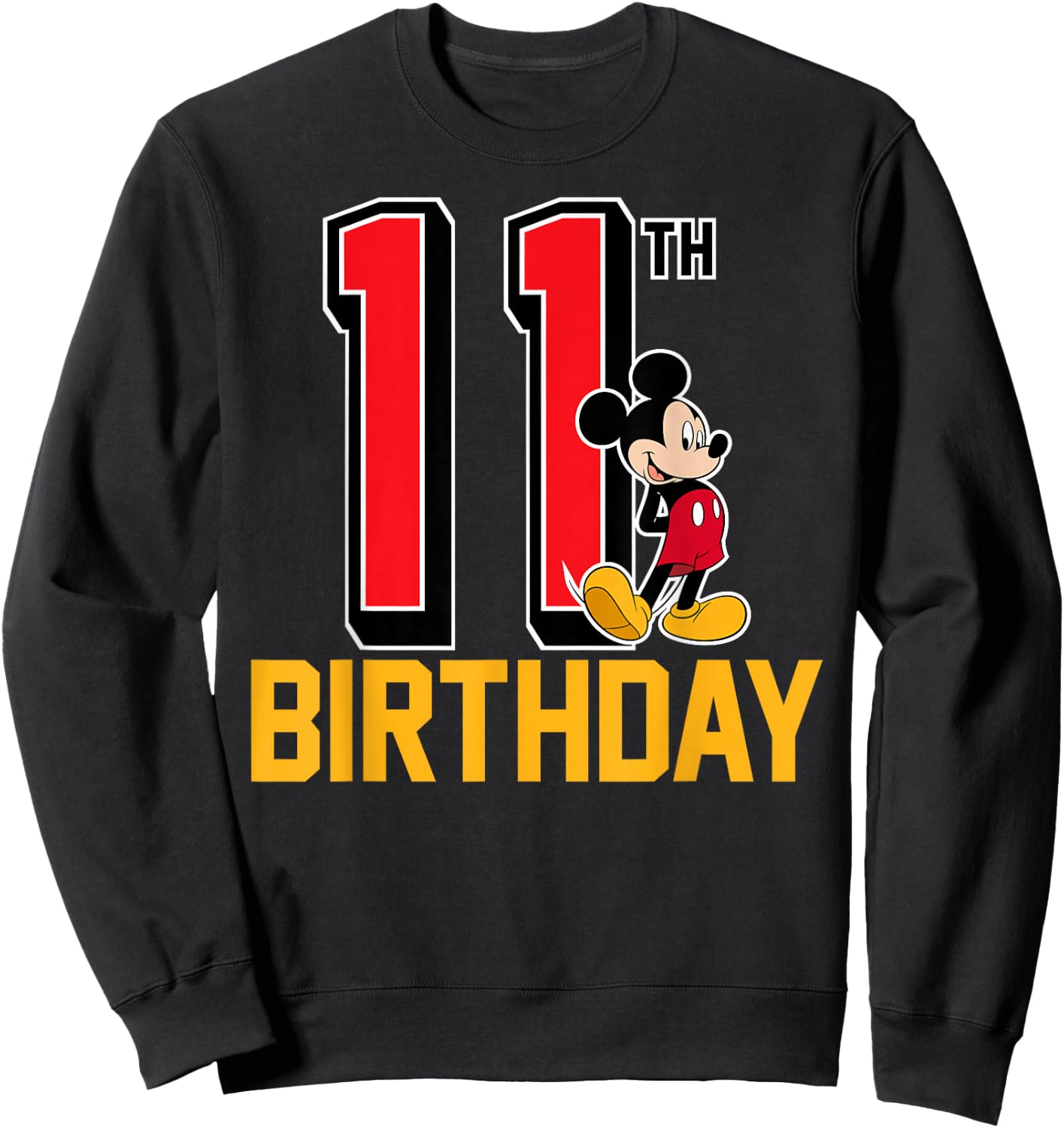 Disney - Mickey Mouse 11th Birthday Sweatshirt - Sweatshirt | Black