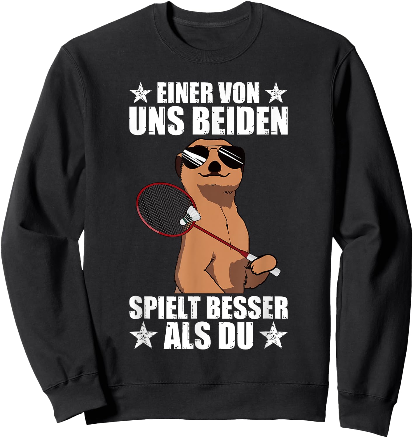 One of Us Badminton Player Shuttlecock Badminton Sweatshirt - Sweatshirt | Black