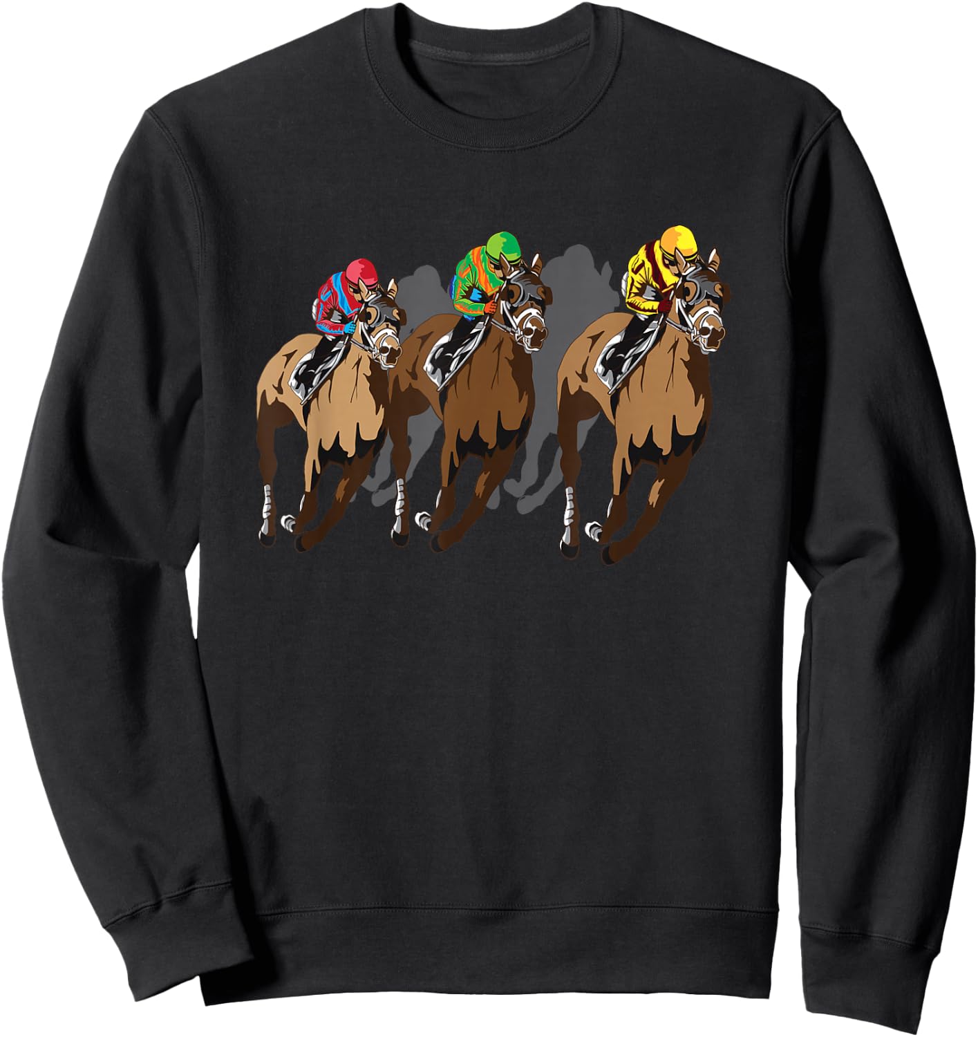 Funny Horse Racing Jockey Racer Derby Rider Race Track Gifts Small Sweatshirt - Sweatshirt | Black