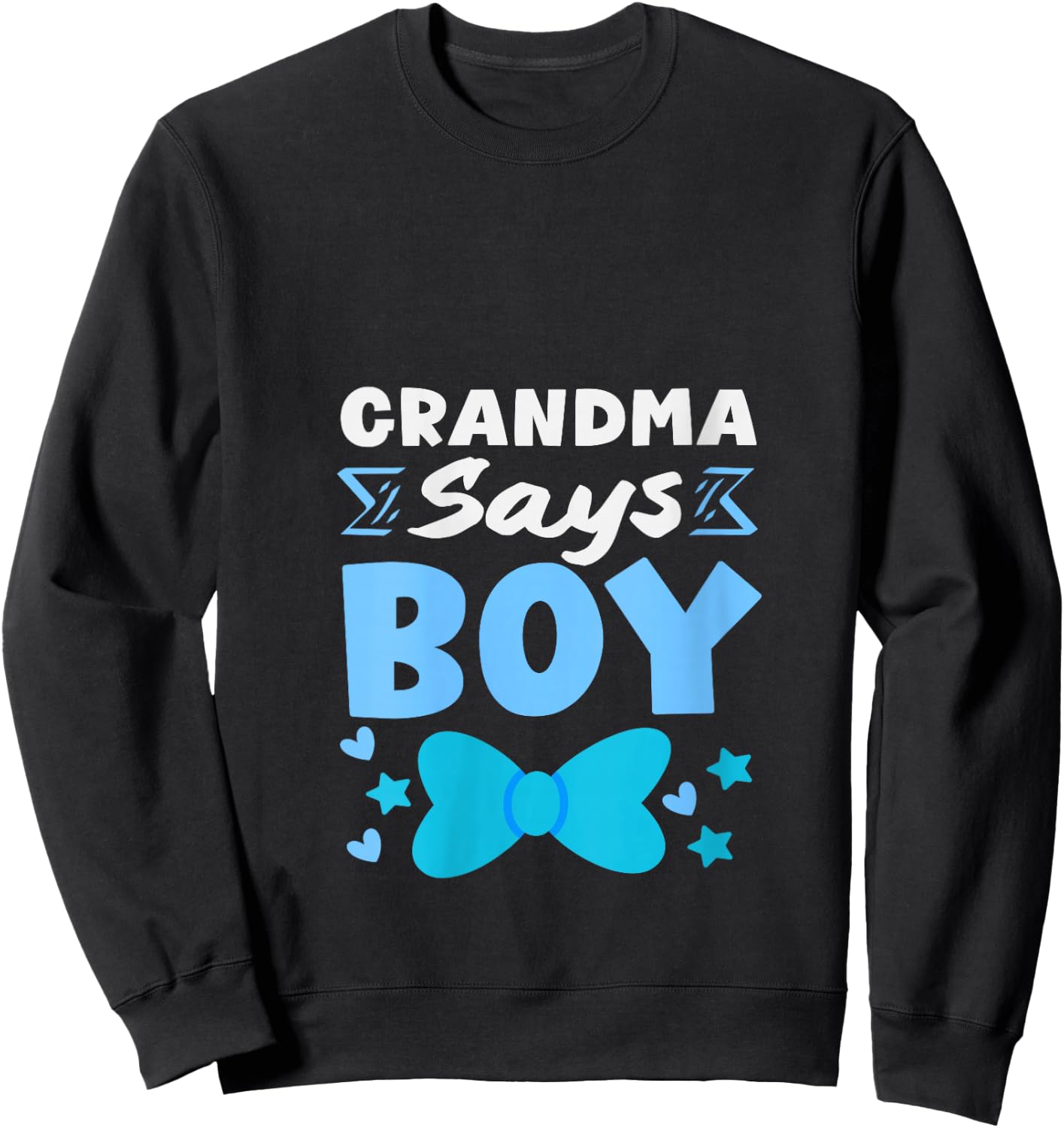 Women's Grandma Says Boy Gender Reveal Party Team Blue Voting V-Neck Sweatshirt - Sweatshirt | Black