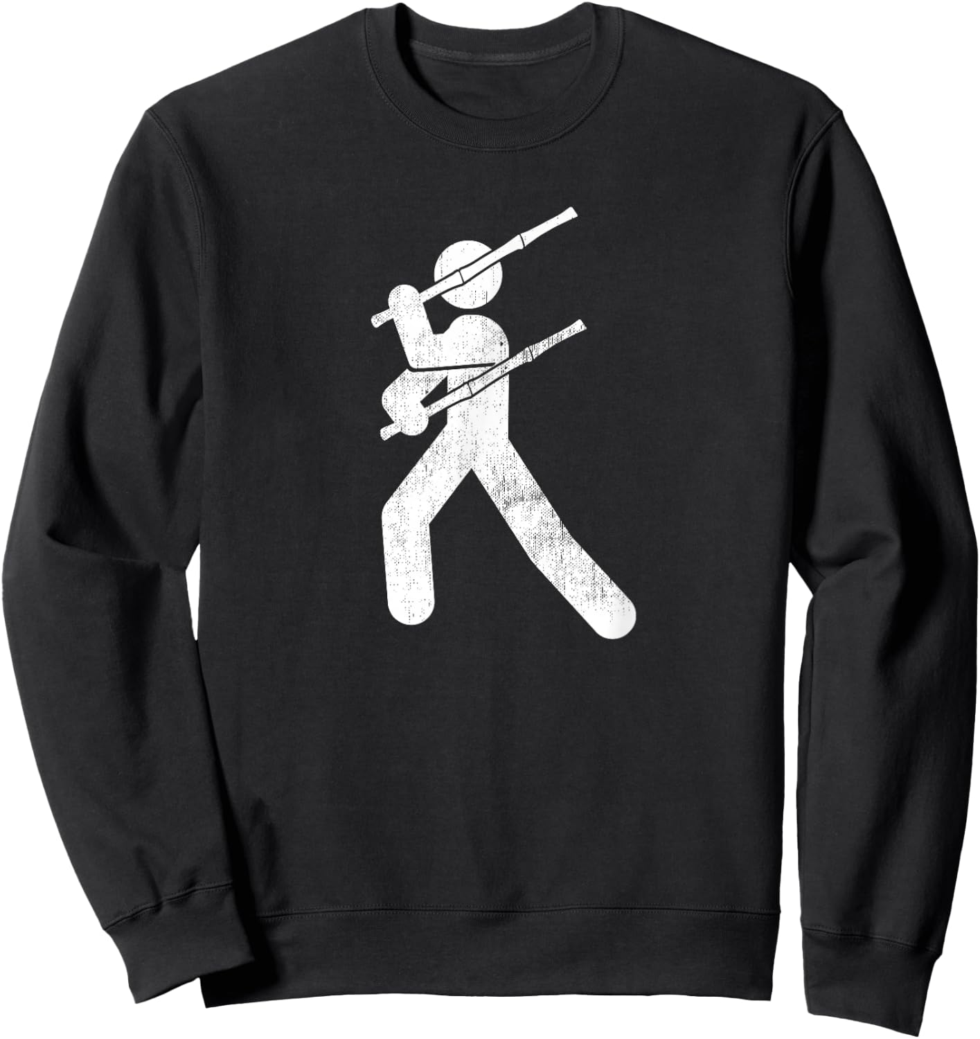Filipino Martial Art - Eskrima Kali Arnis Stick Man Sweatshirt - Sweatshirt | Black