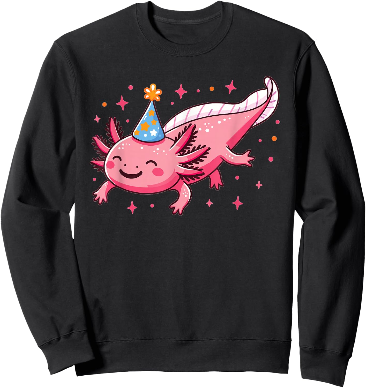 Axolotl Birthday for Children a Birthday Axolotl Sweatshirt - Sweatshirt | Black