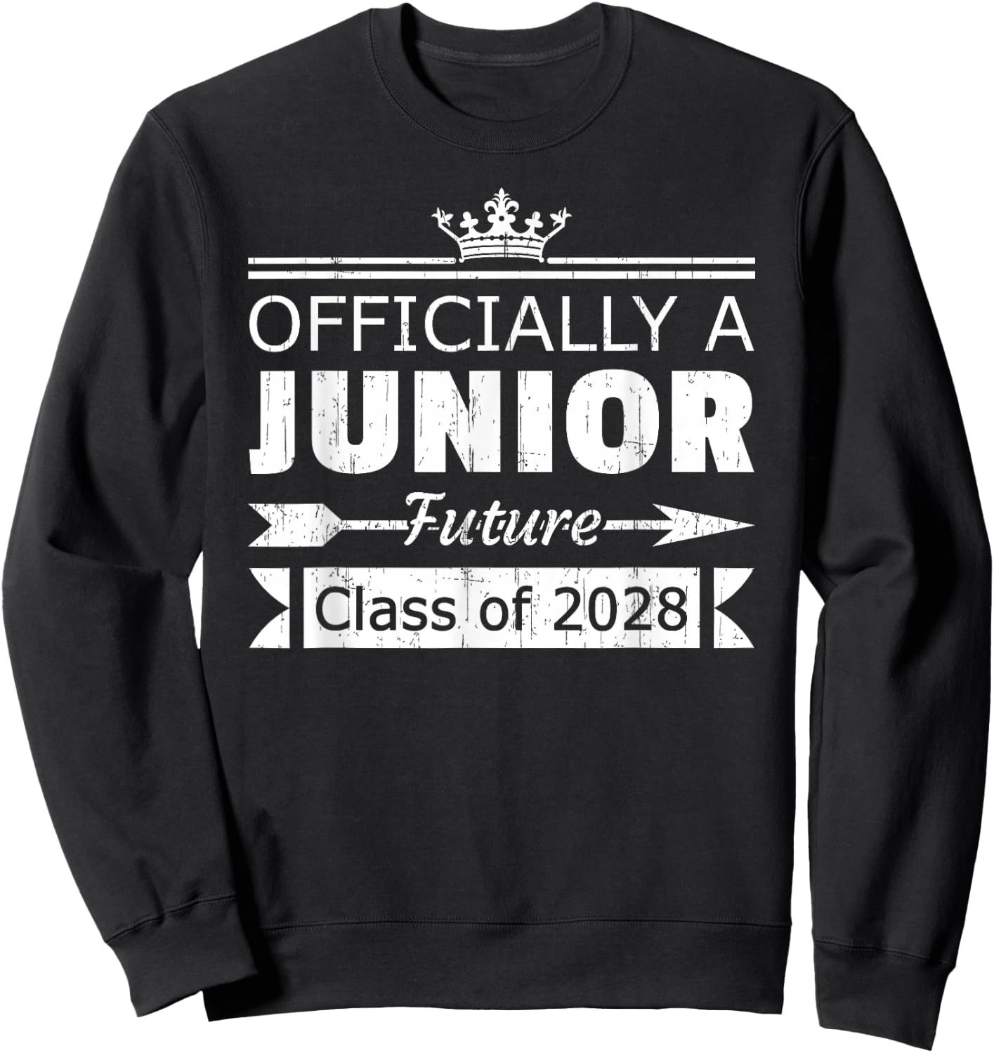Officially a Junior Class of 2028 First Day 11th Grade Sweatshirt - Sweatshirt | Black