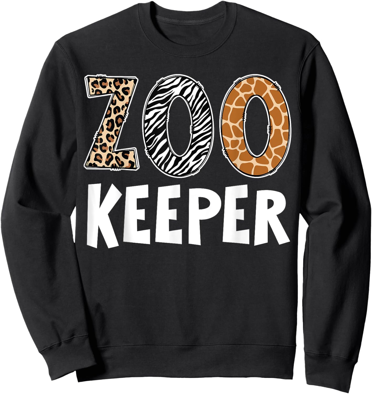 Zookeeper Zoo Keeper Costume Adult Animals Wildlife Safari Sweatshirt - Sweatshirt | Black
