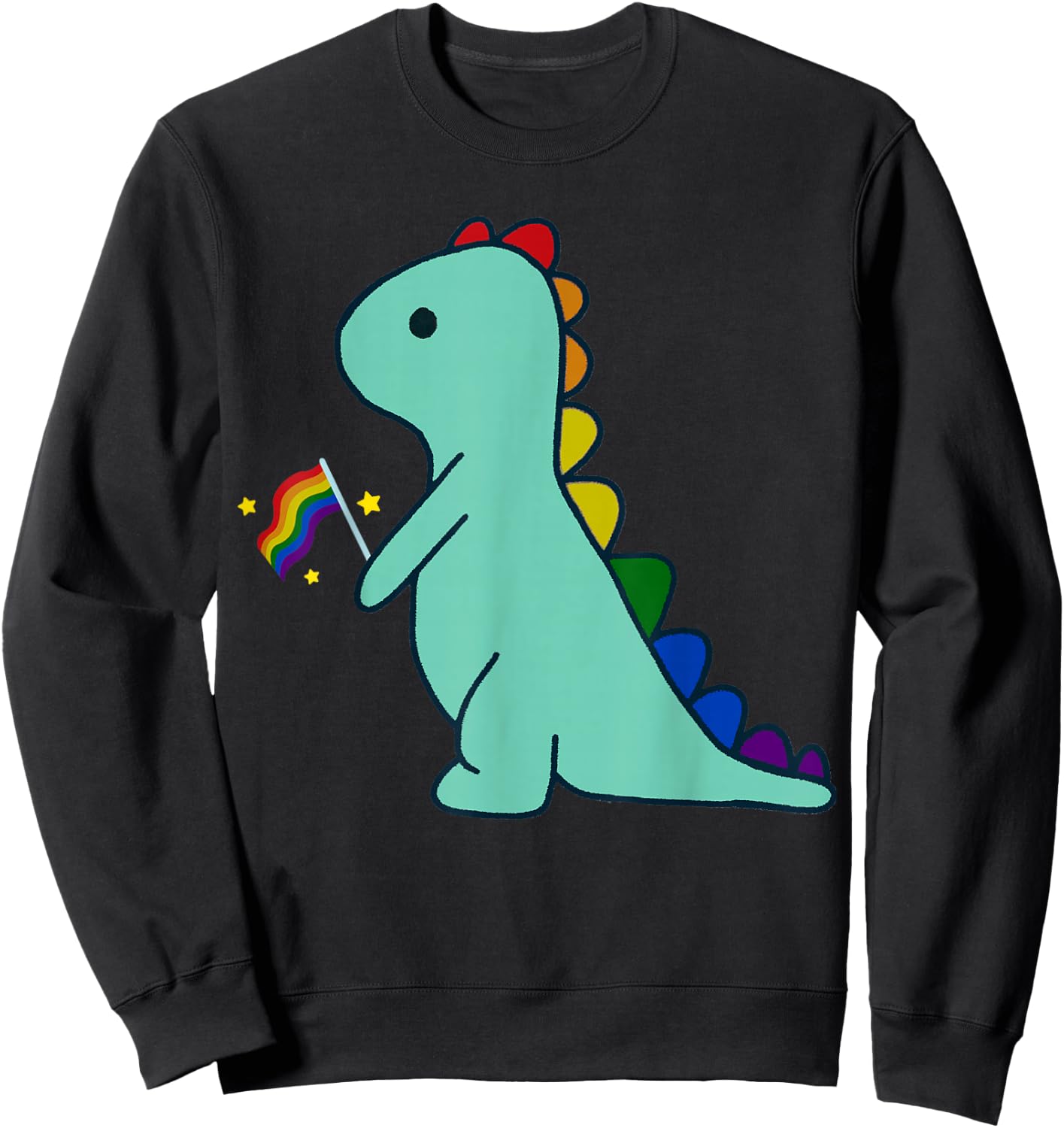 LGBTQ Allysaurus Dinosaurier Regenbogen Flagge Ally Gay Pride Monat Sweatshirt - Sweatshirt | Black