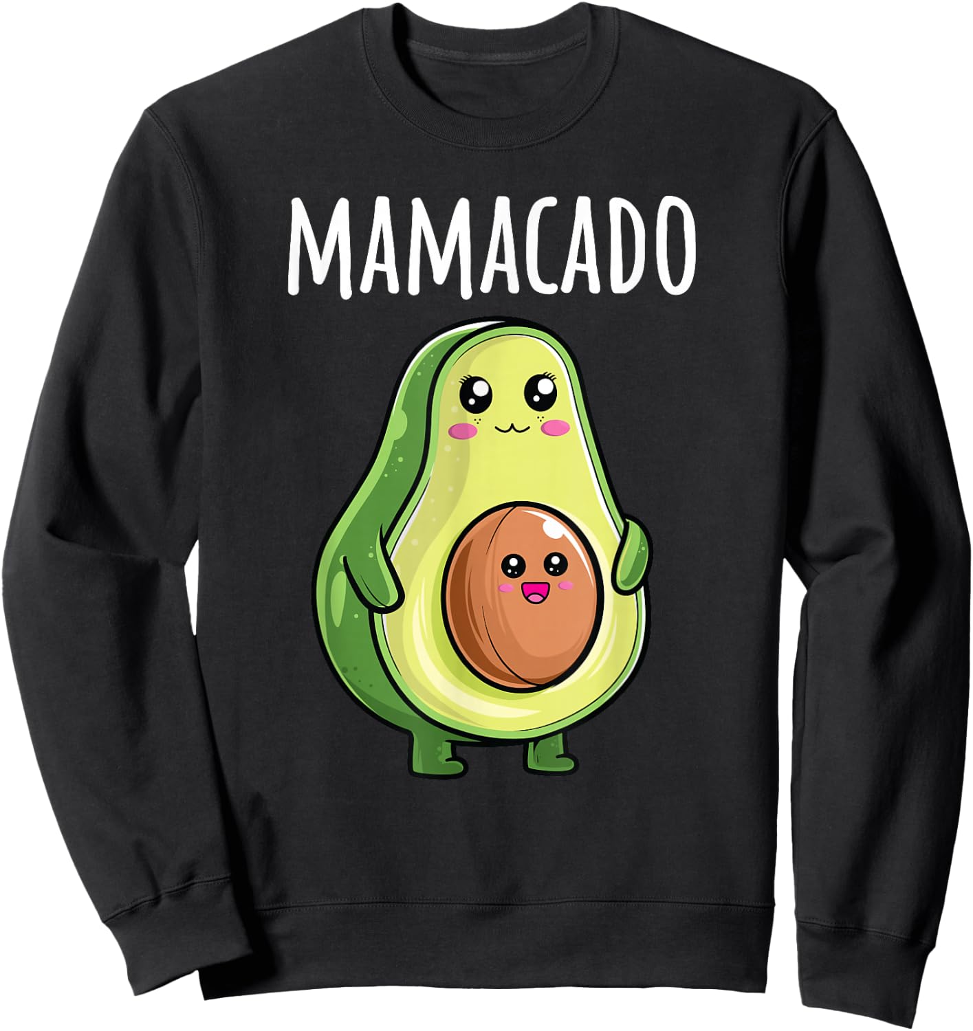 Pregnancy Announcement Shirts Women Mom Funny Mamacado Sweatshirt - Sweatshirt | Black