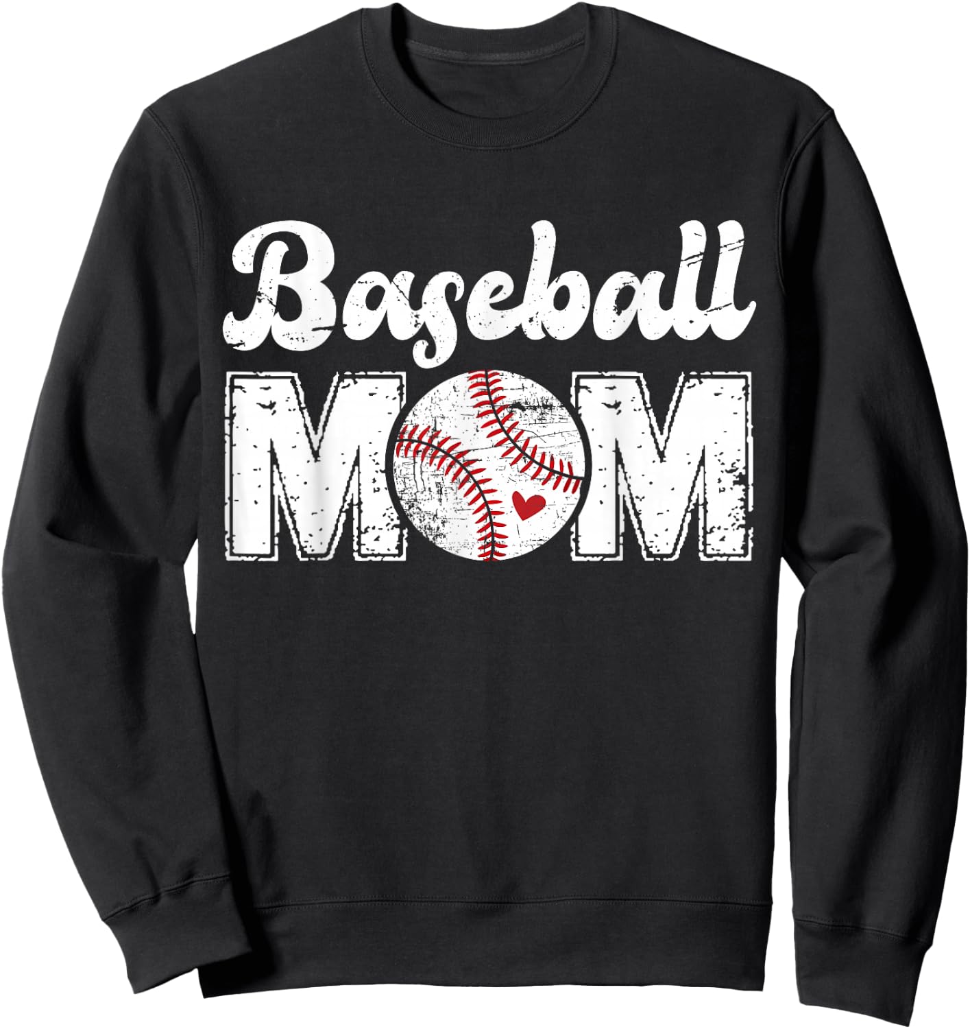 Baseball Mom Mothers Day Sweatshirt - Sweatshirt | Black