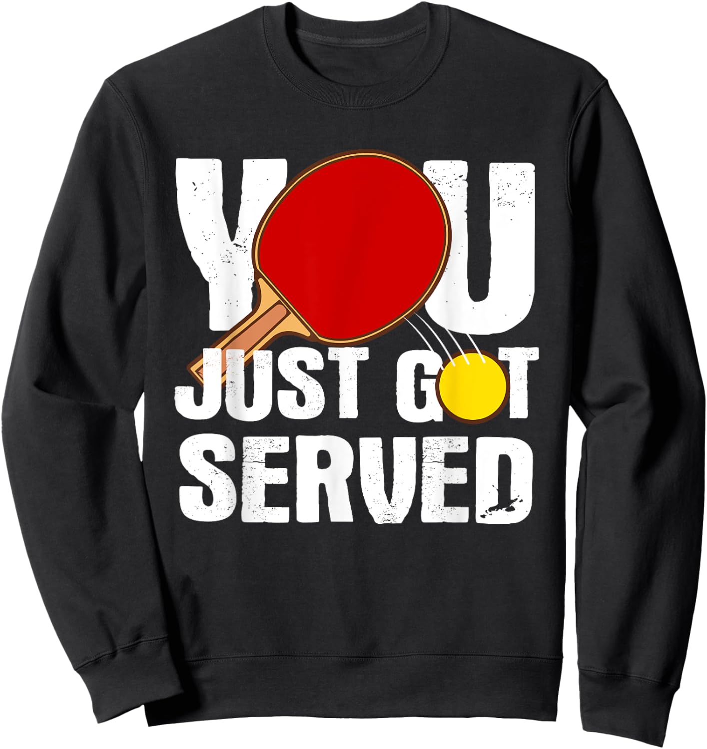 Funny Table Tennis Design Women Ping Pong Players Sweatshirt - Sweatshirt | Black