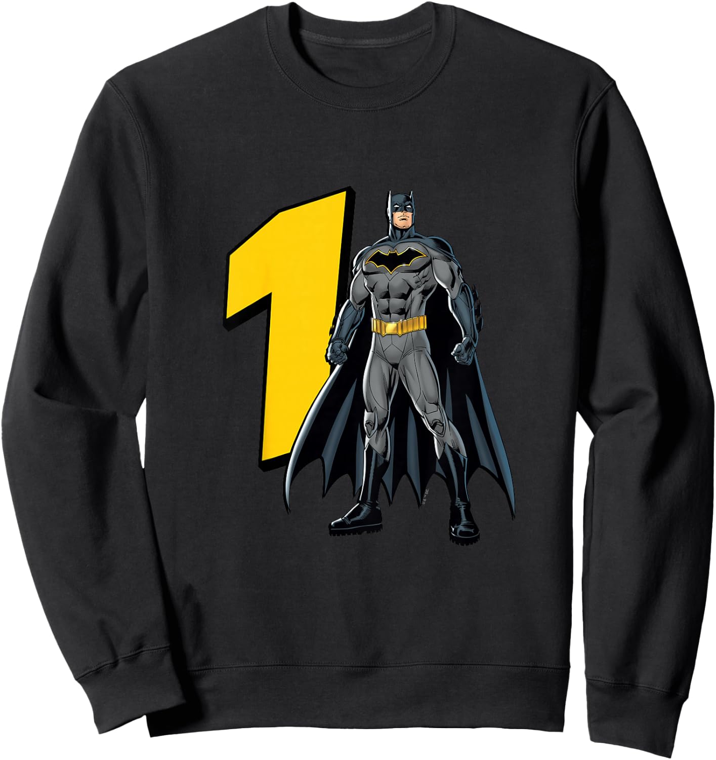 Kids Batman Super Hero 1st Birthday Sweatshirt - Sweatshirt | Black