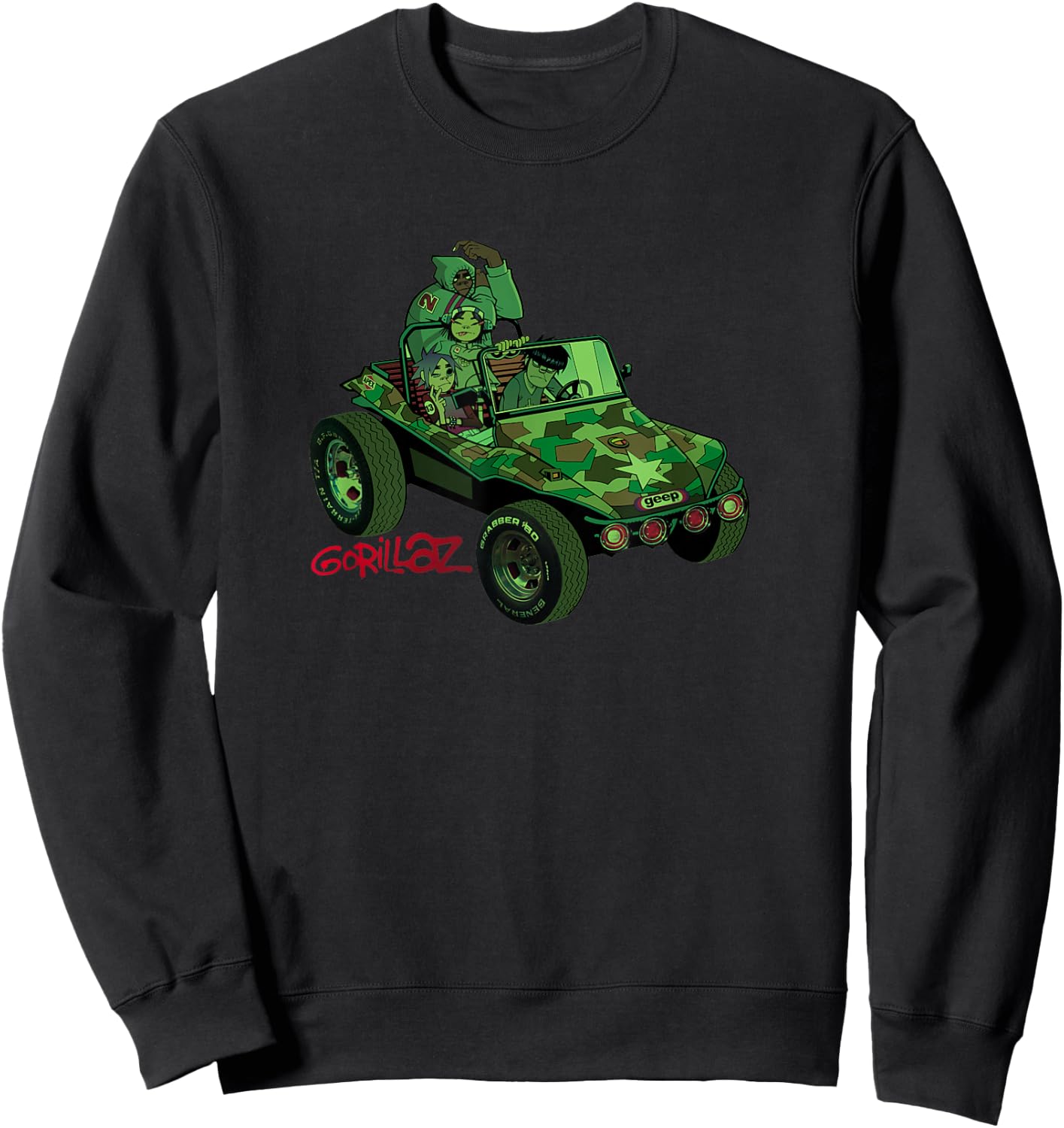 Gorillaz Geep Logo Reverse , black Sweatshirt - Sweatshirt | Black