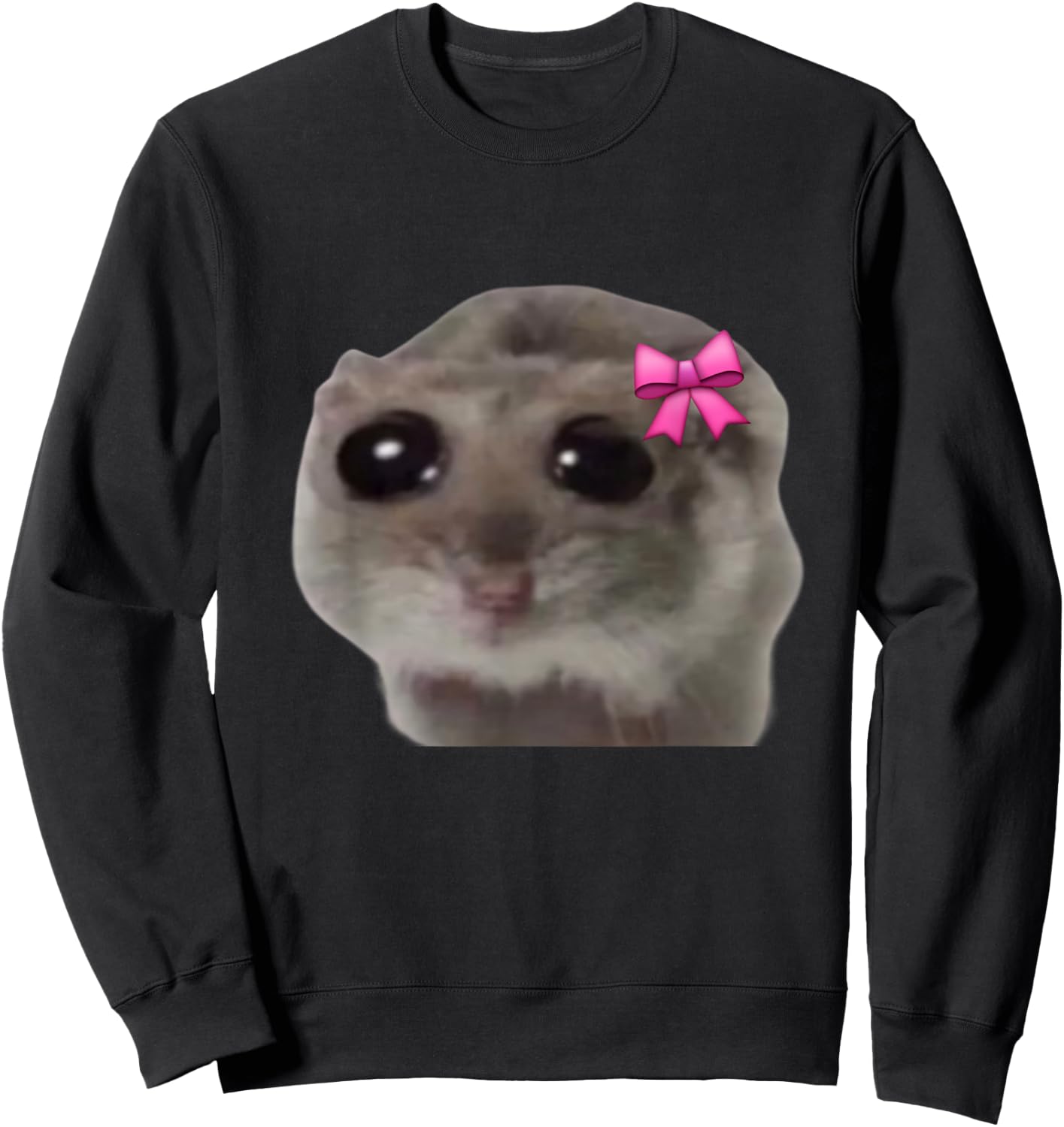 Official Sad Hamster Meme Sweatshirt - Sweatshirt | Black
