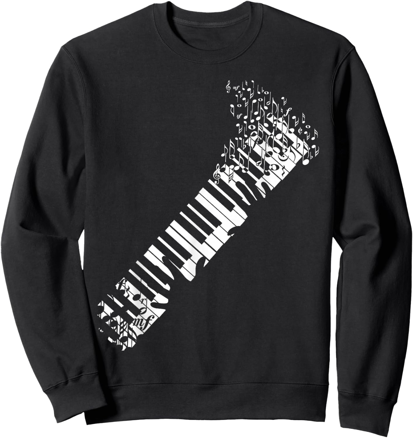 Keyboard piano design Women Kids Sweatshirt - Sweatshirt | Black