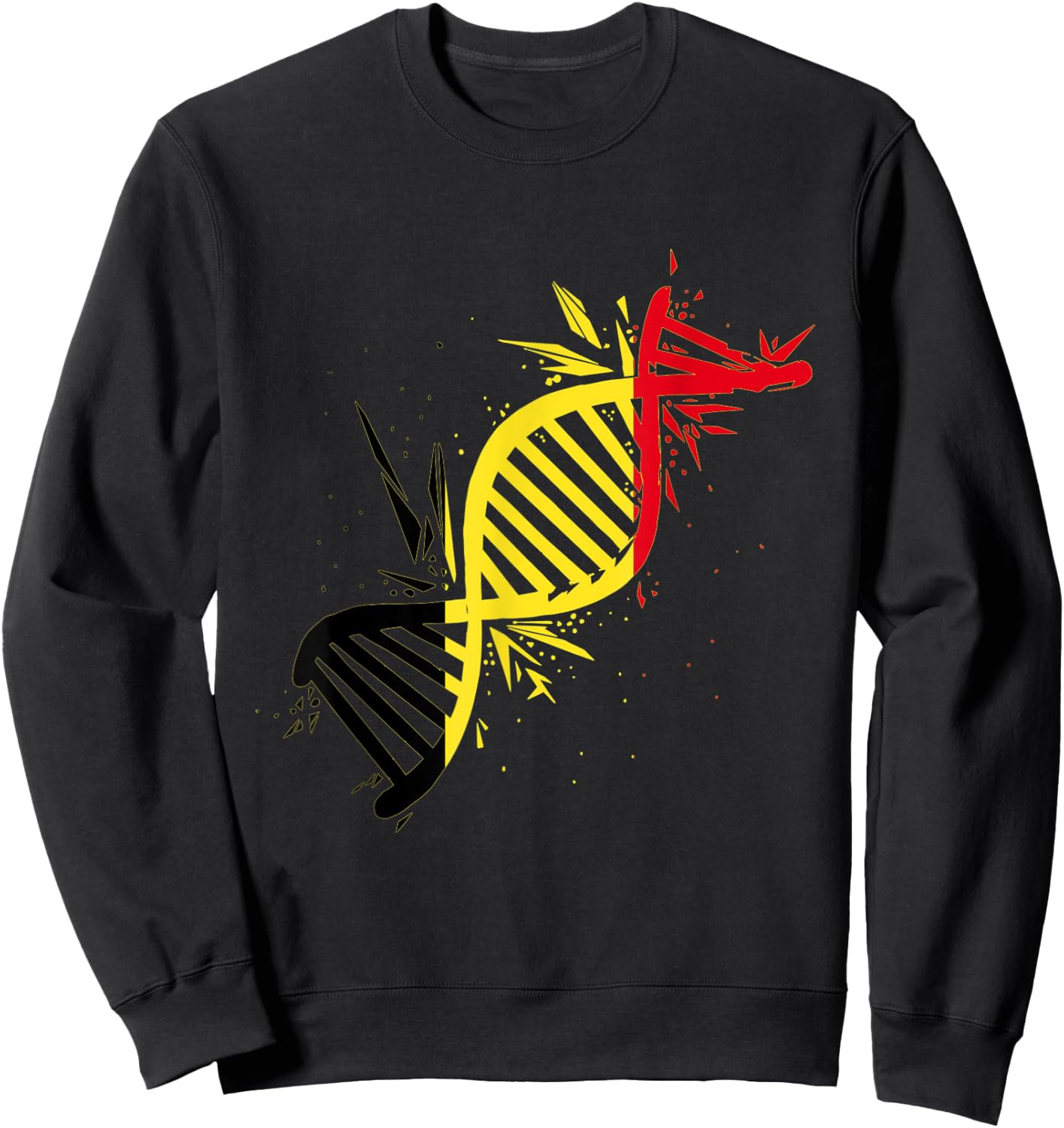 Belgium DNA Molecule Belgium Flag Belgique Belgian Roots Sweatshirt - Sweatshirt | Black