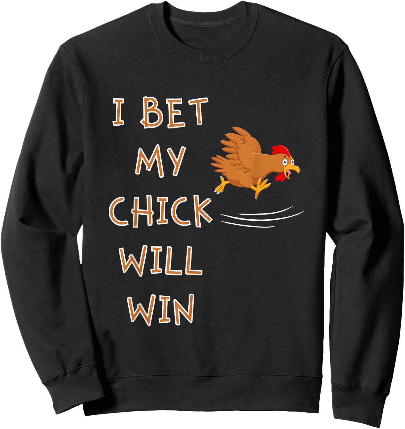 Chicken Race Team Chick Running Team funny chicken Racing Sweatshirt - Sweatshirt | Black